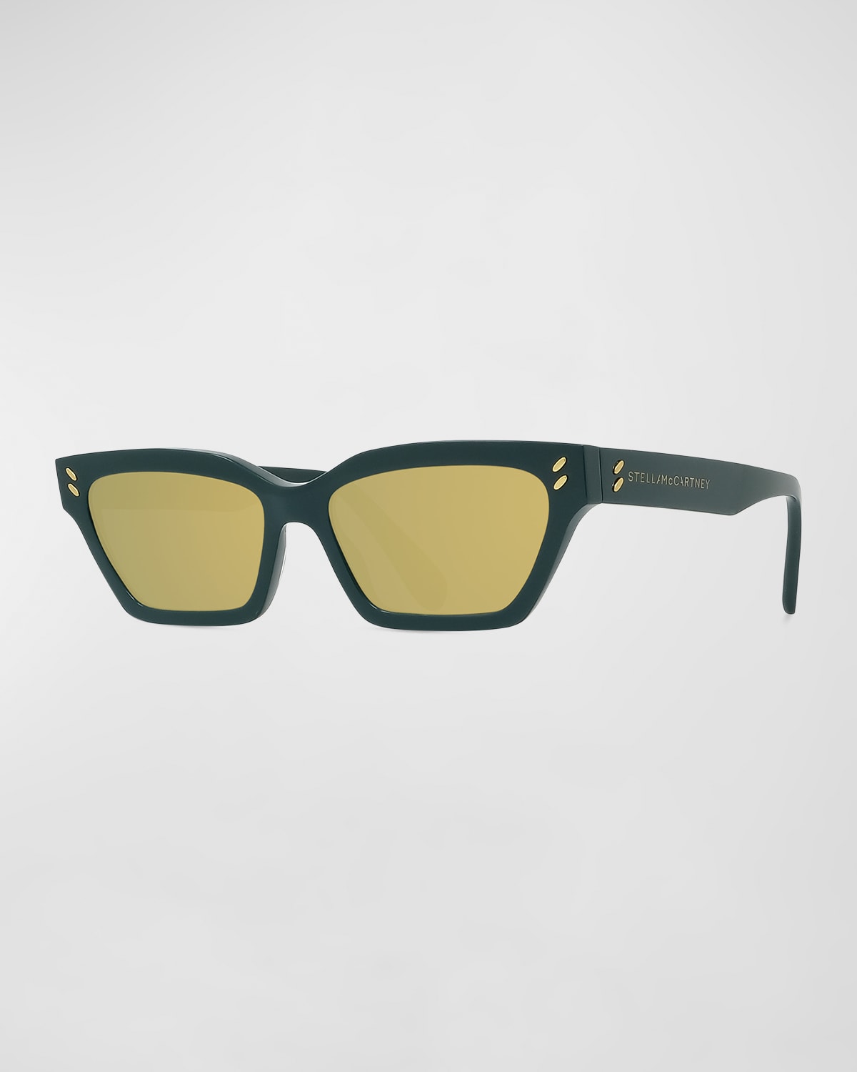Stella Mccartney Stella Acetate Cat-eye Sunglasses In Shiny Dark Green
