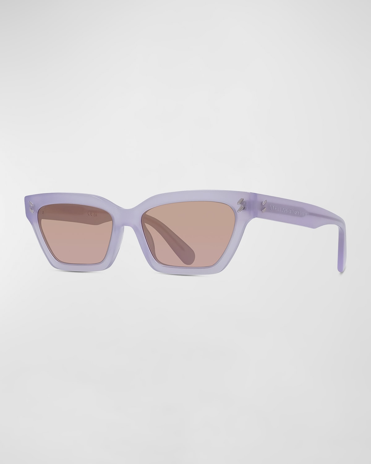 Shop Stella Mccartney Stella Acetate Cat-eye Sunglasses In Pink Smoke Mirror