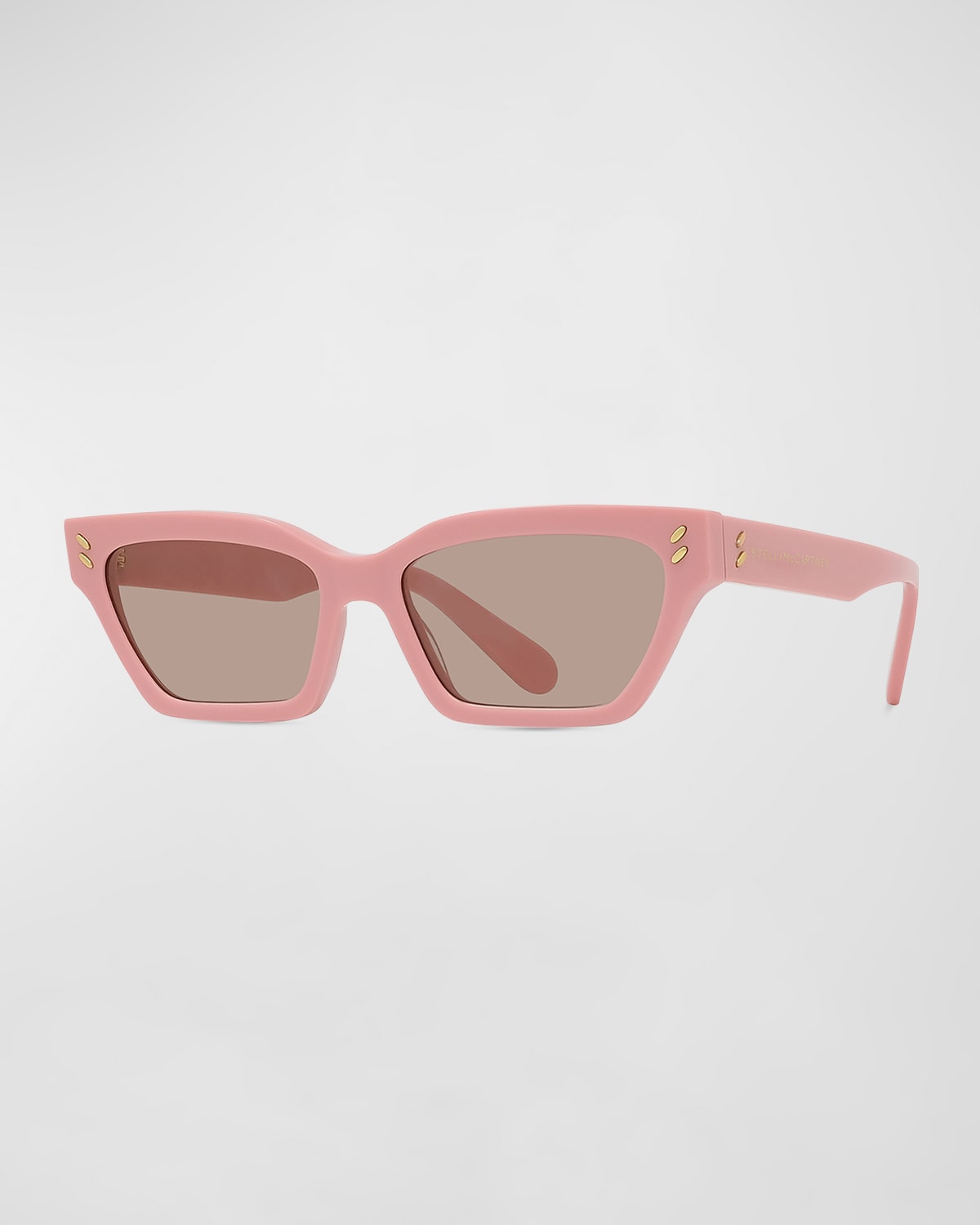 Shop Stella Mccartney Stella Acetate Cat-eye Sunglasses In Shiny Pink Brown