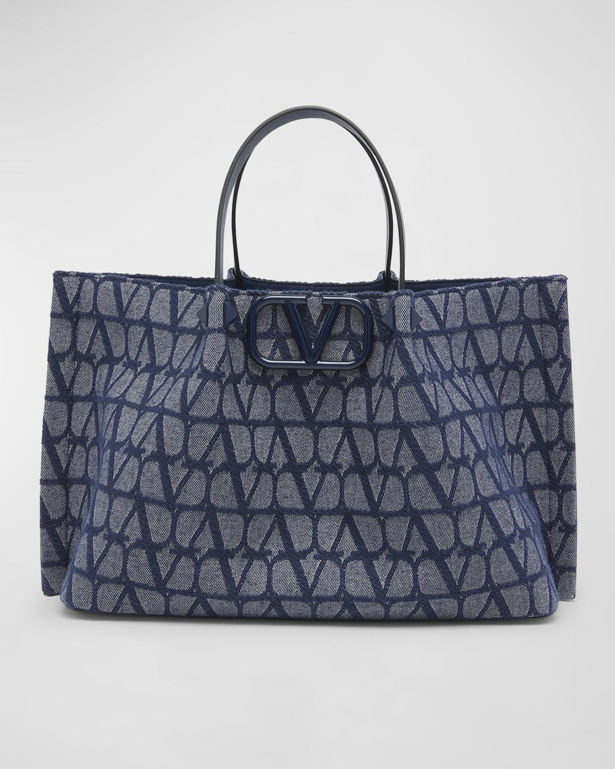 Valentino Garavani Medium VLOGO Signature Iconographe Denim Tote 