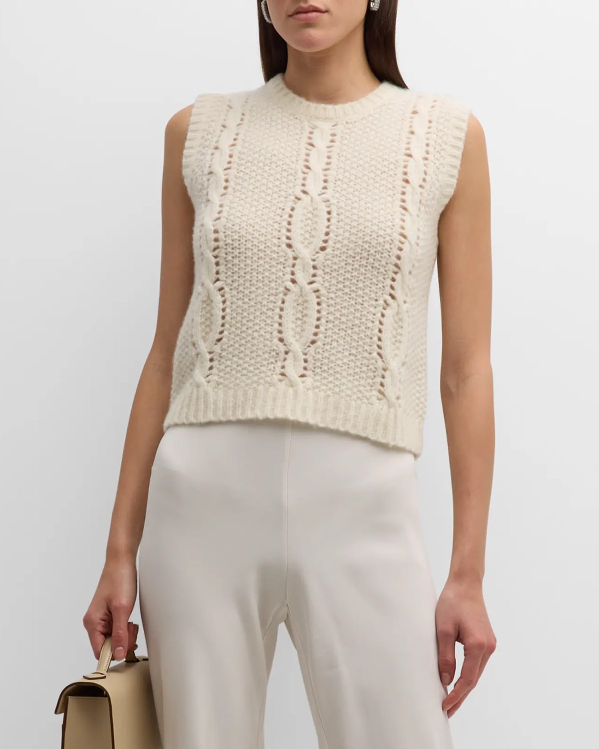Cashmere Cable-Knit Shell