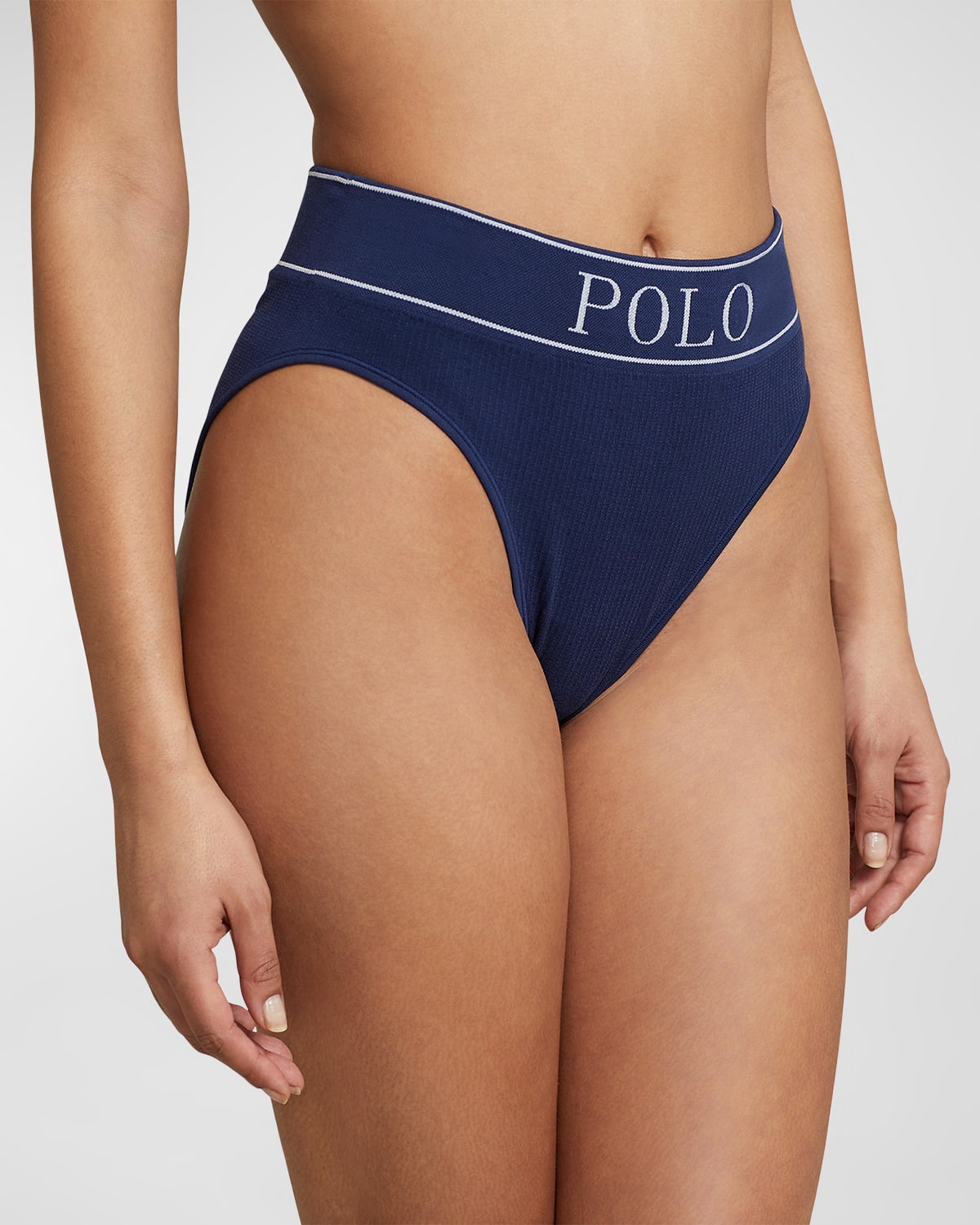 Polo logo high-rise bikini panty