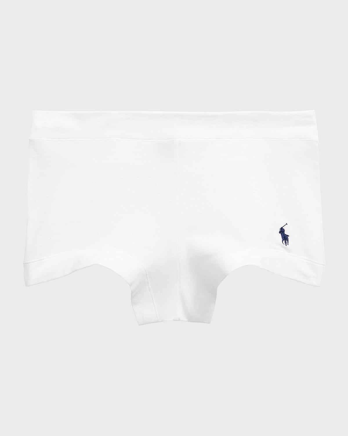 Shop Polo Ralph Lauren Gigi Mid-rise Organic Cotton Boyshorts In White Cloud