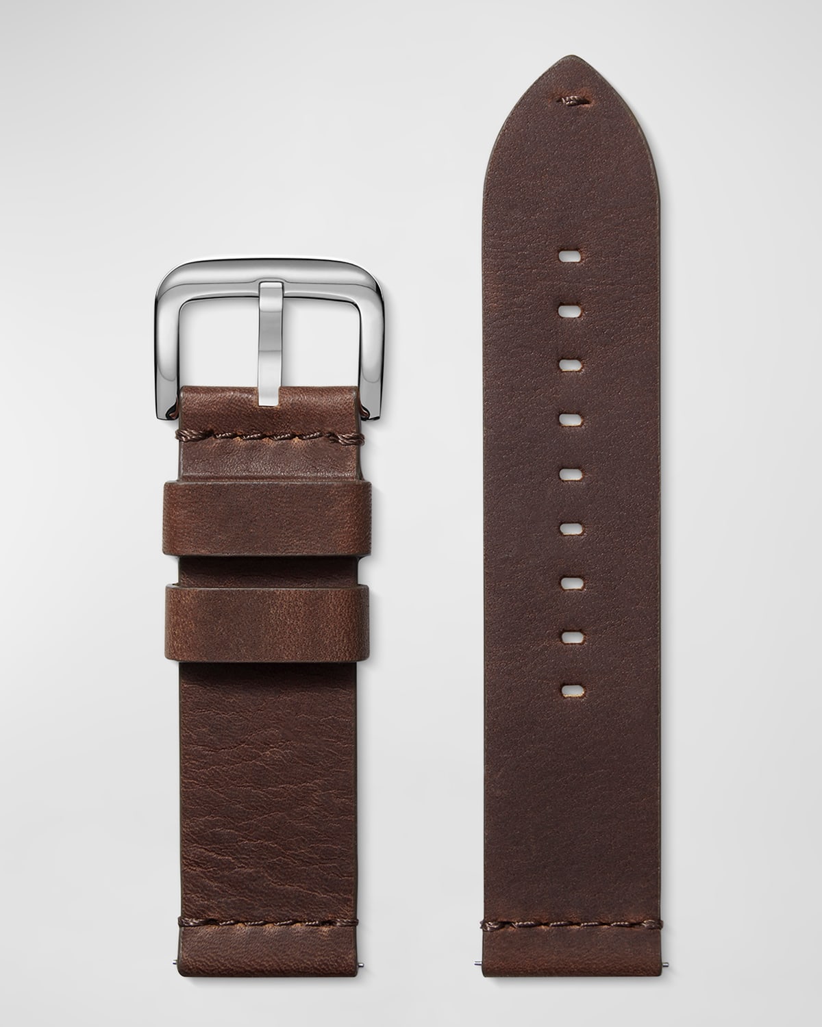 Shinola Men's Leather Watch Strap, 24mm In Cattail Brown