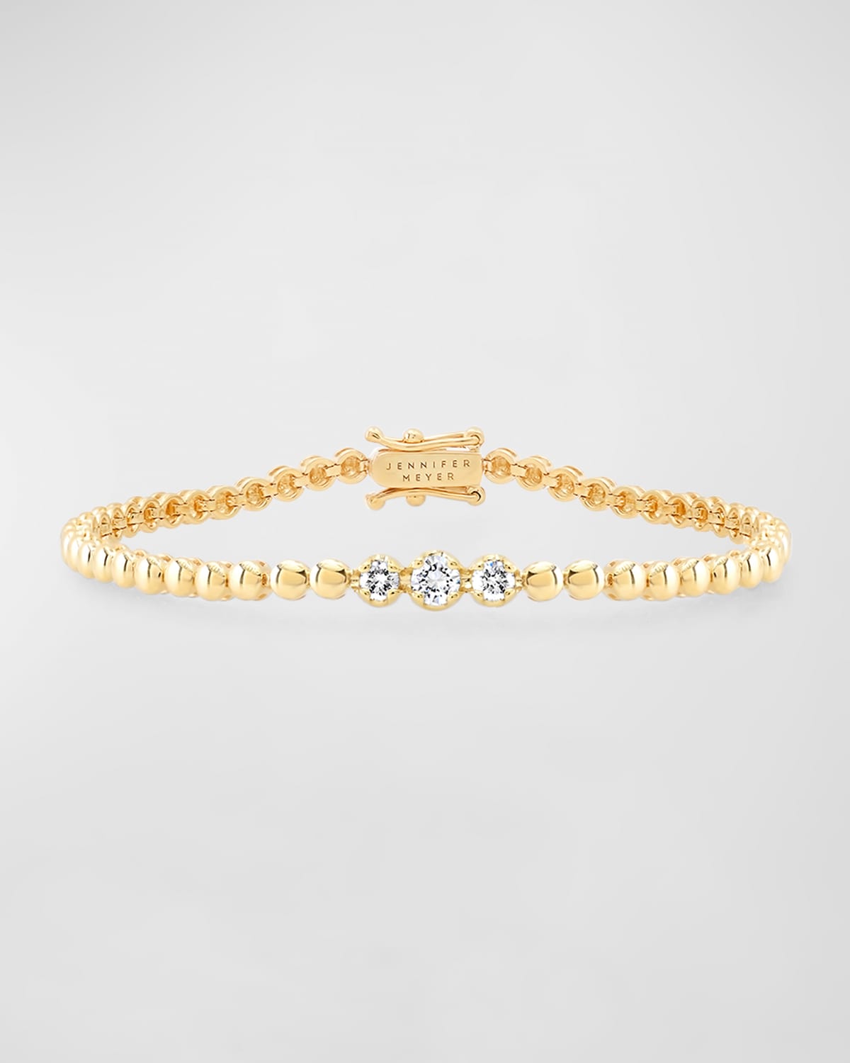 Mini Bezel Tennis Bracelet with 3 Set Diamonds