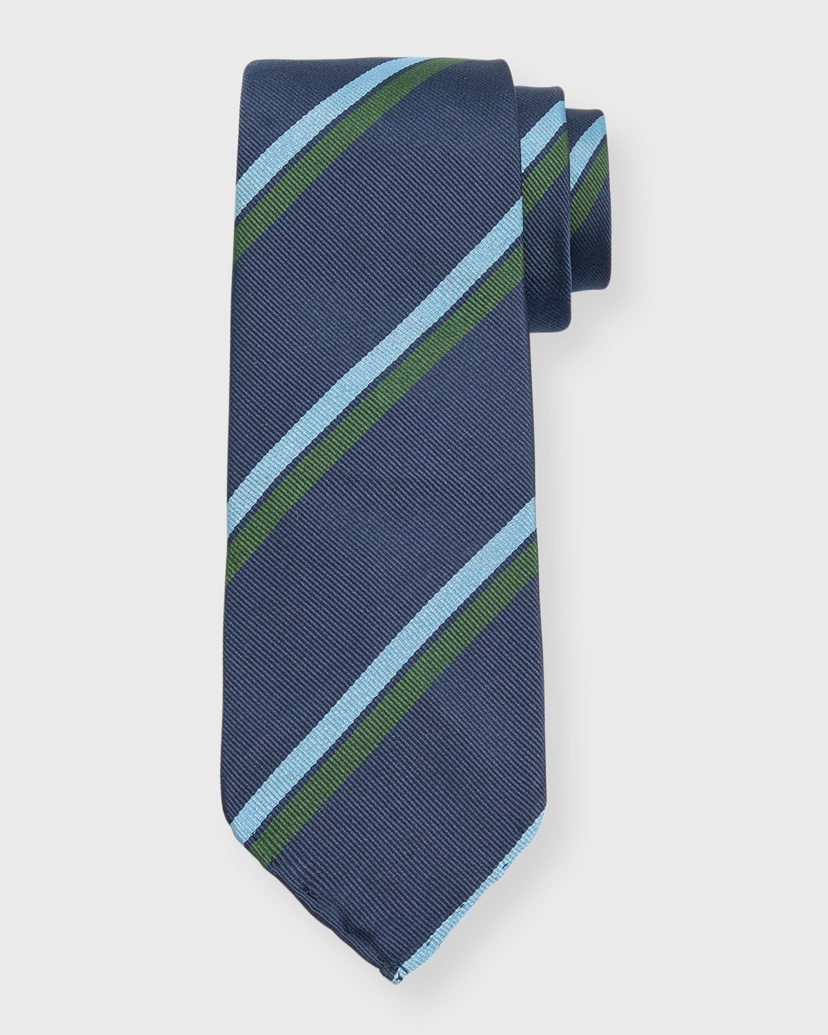 Men's Silk Diagonal Striped Tie