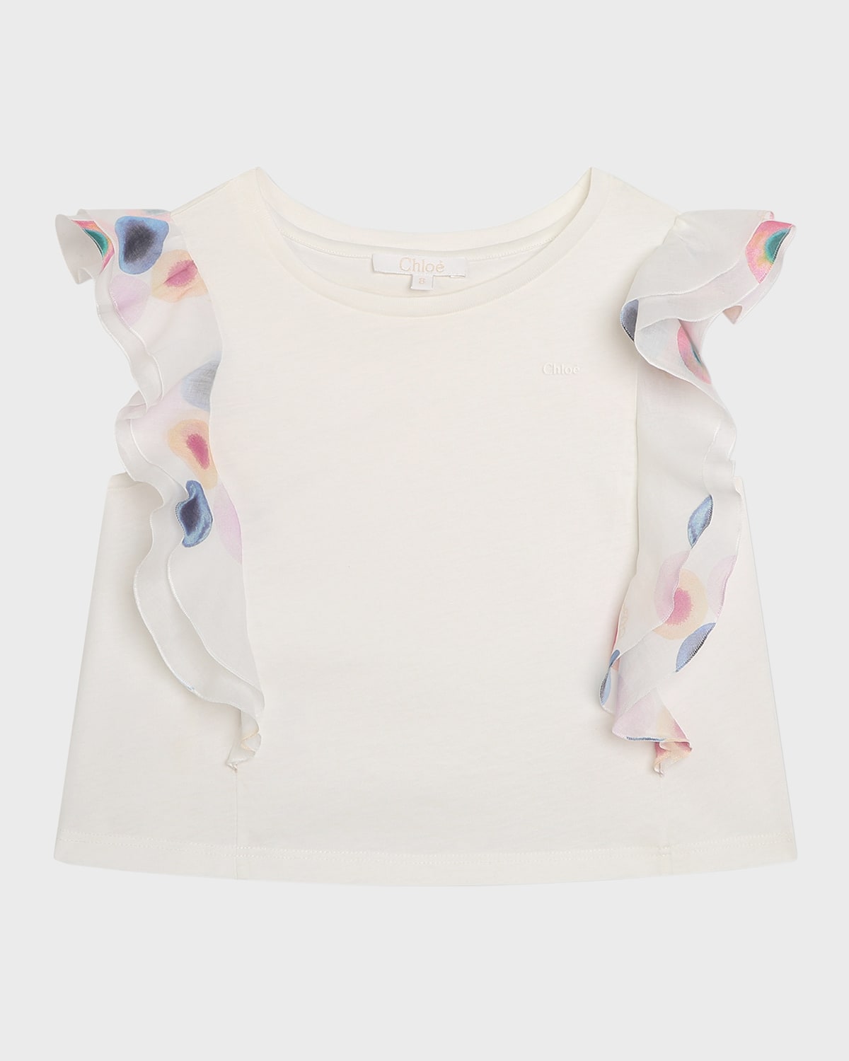 Chloé Ruffled Organic Cotton Blouse In 117-off White