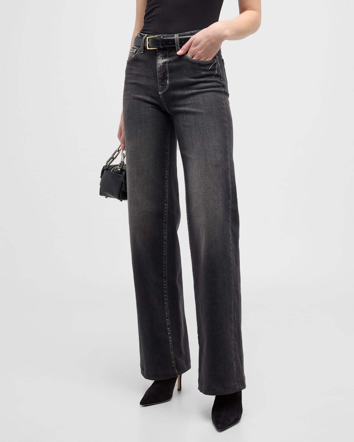 L Agence Clayton High Rise Wide-leg Jeans In Volta