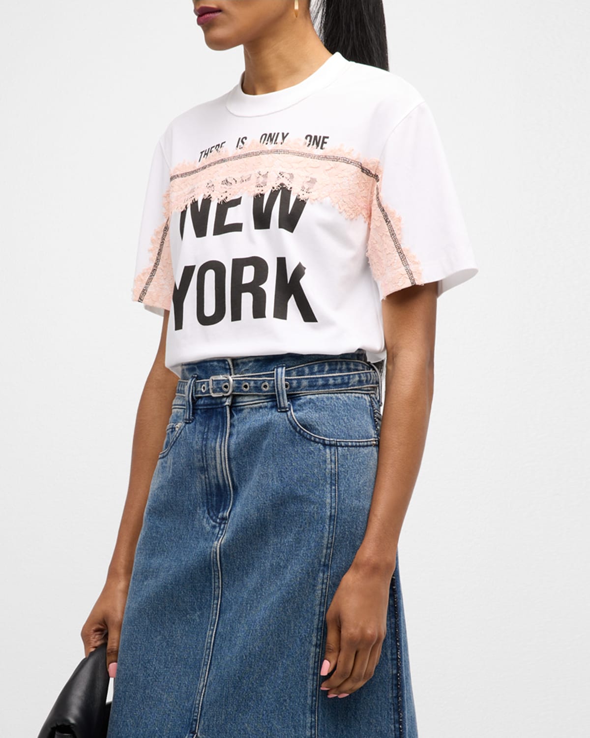 3.1 Phillip Lim There Is Only One New York Crewneck Graphic Tee In White