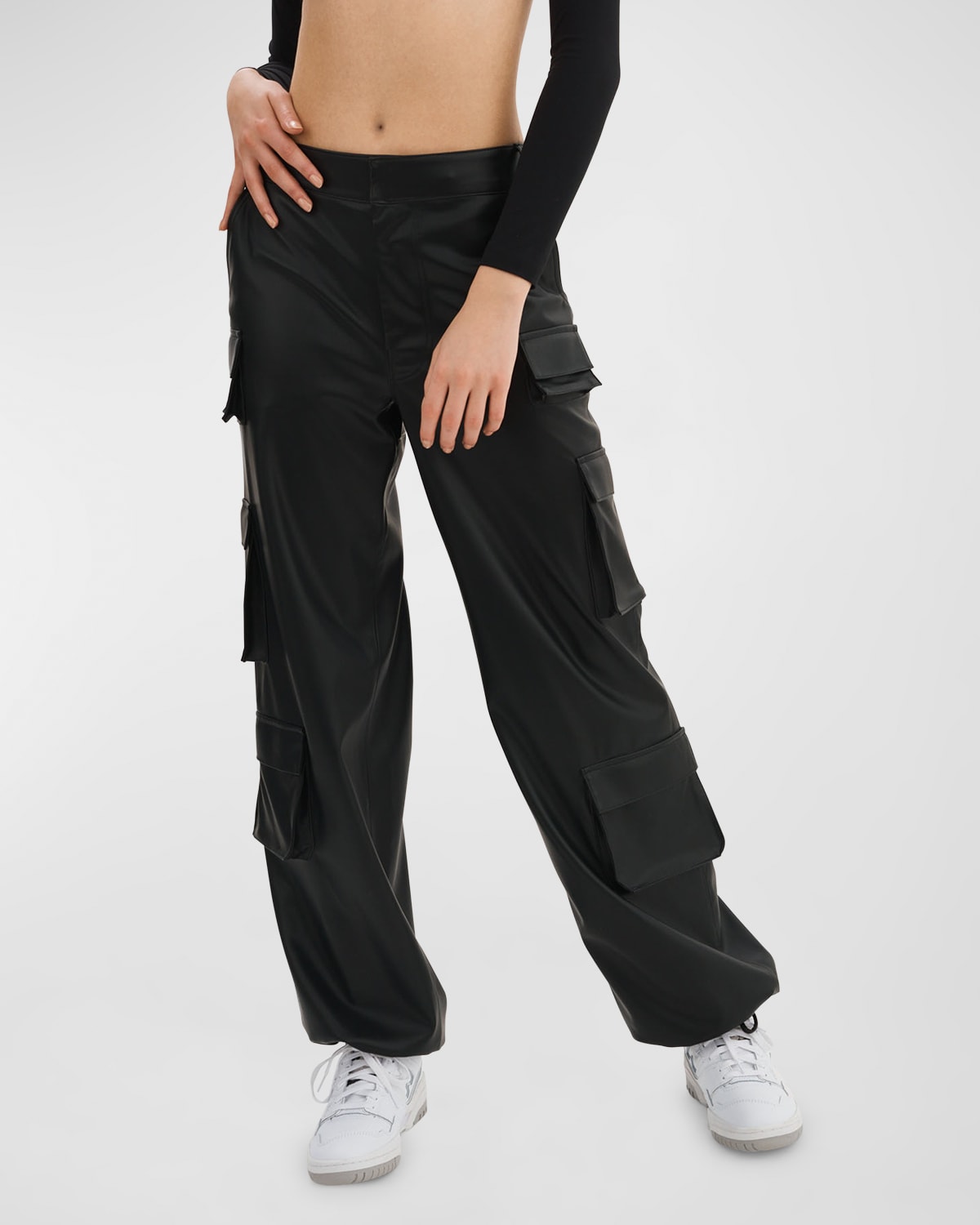 Lamarque Women's Bobbi Vegan Leather Cargo Pants In Black