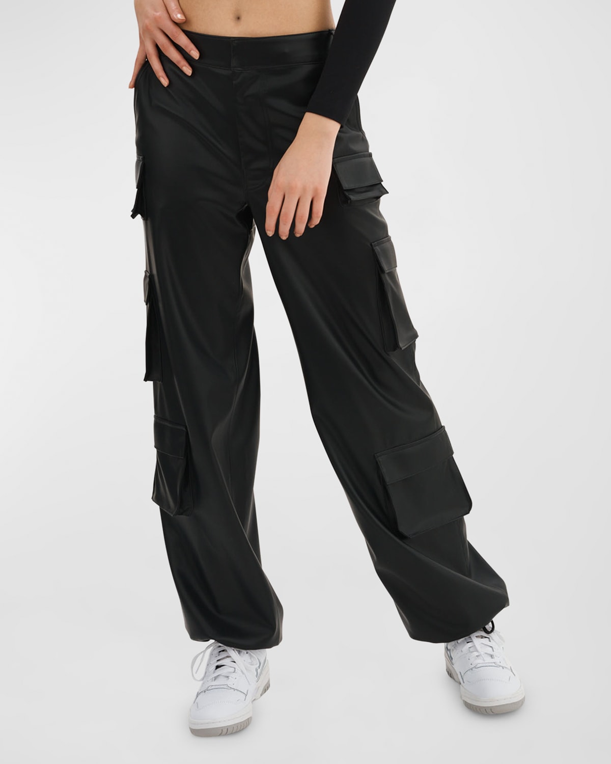 Lamarque Women's Bobbi Vegan Leather Cargo Pants In Black