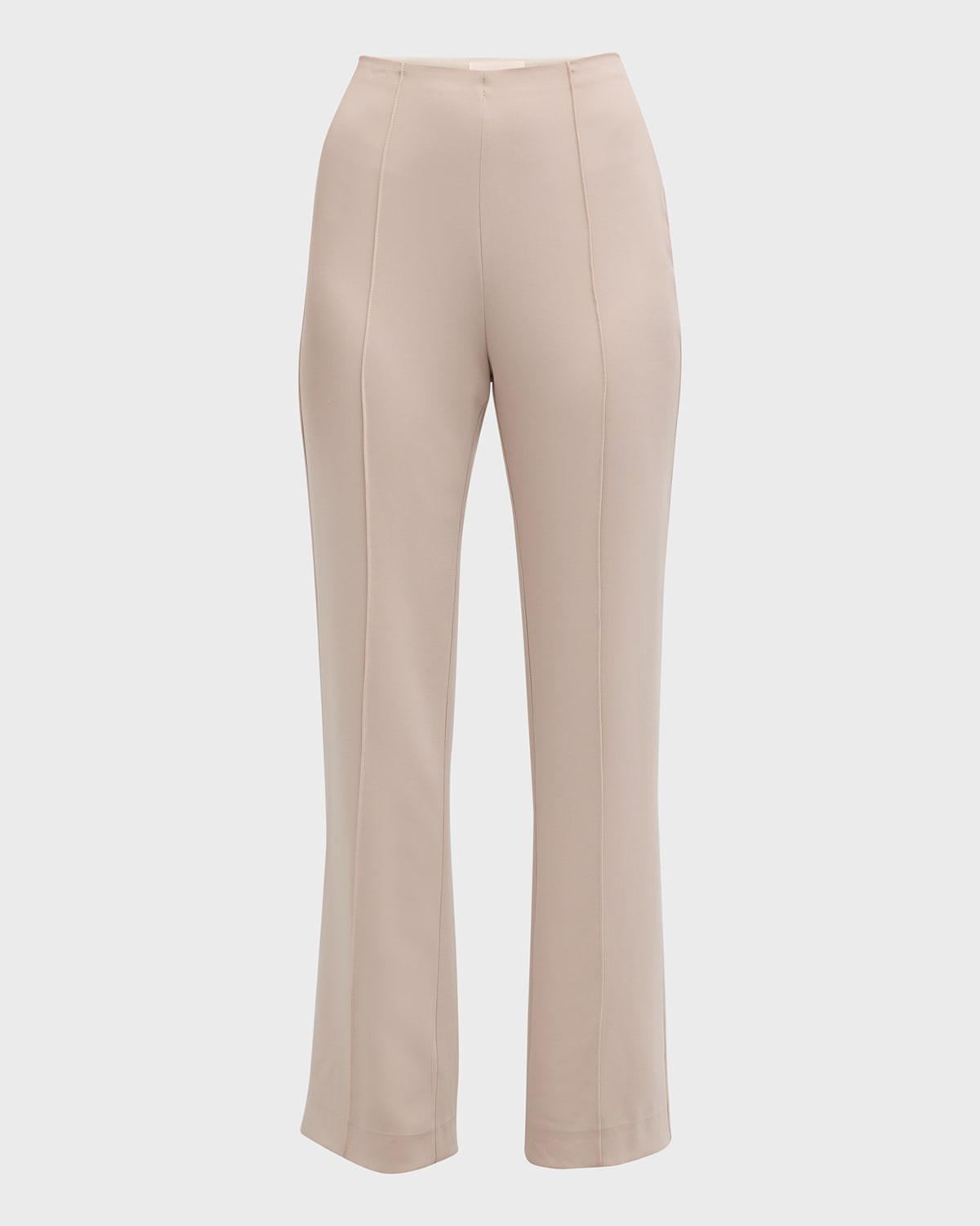 Cinq À Sept Brianna Slim Straight-leg Crepe Pants In Oyster
