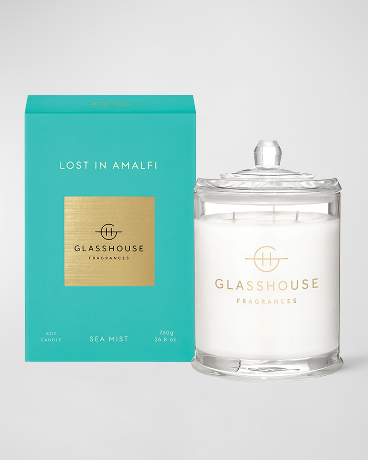 Glasshouse Fragrances Lost In Amalfi Candle, 760 G In Transparent