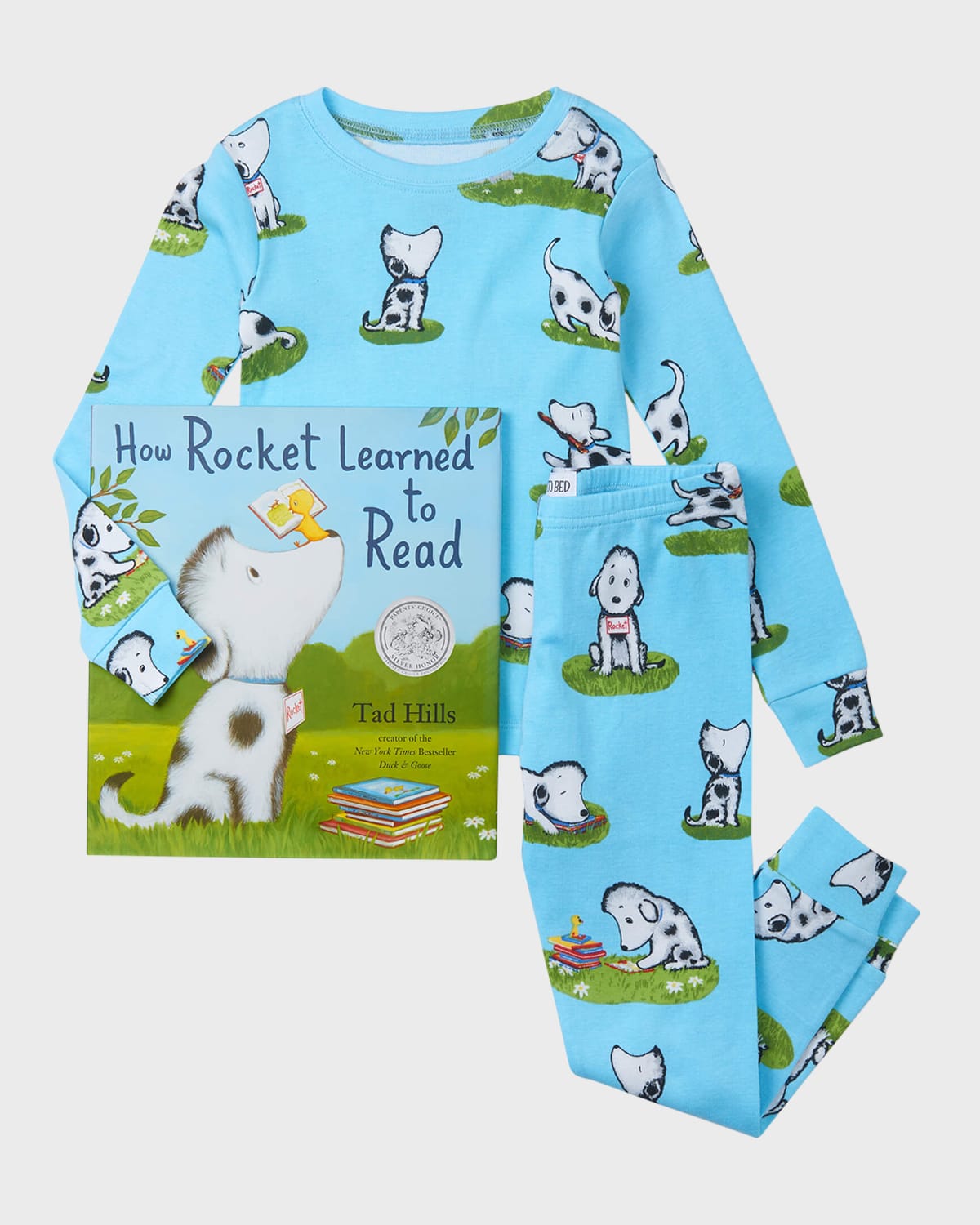 Shop Books To Bed Boy's How Rocket Learned To Read Printed Pajamas & Book Set In Blue