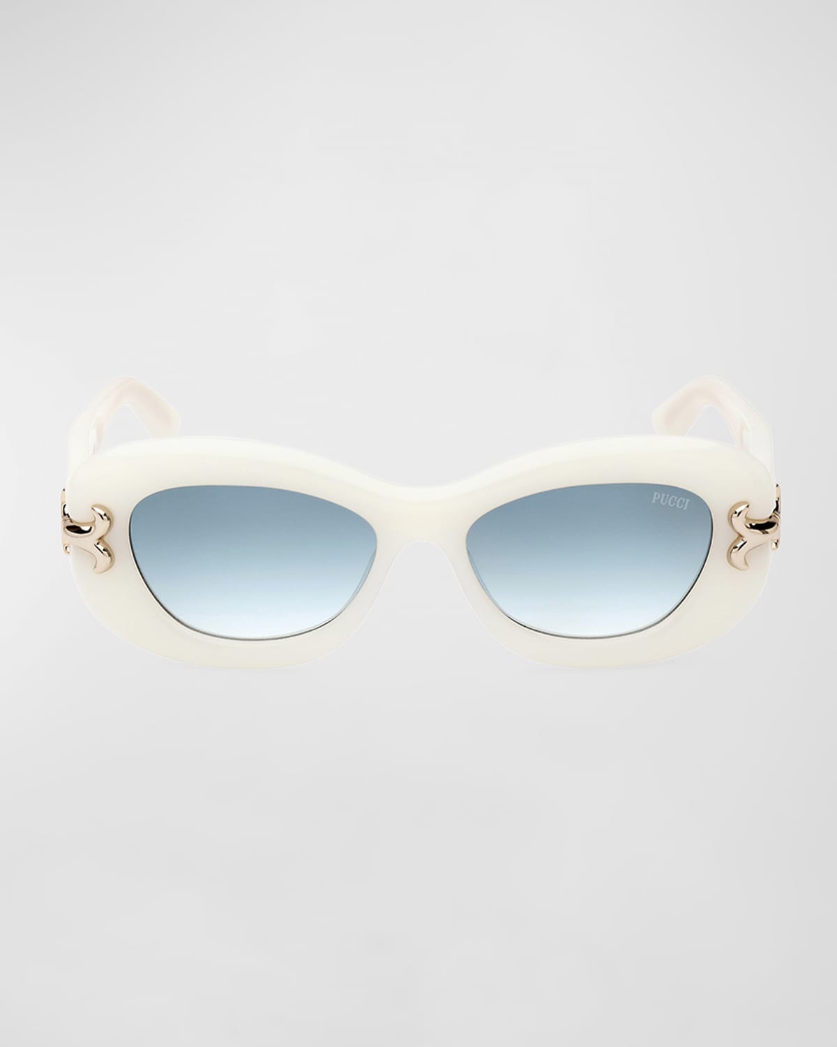 Emilio Pucci 51mm Geometric Square Sunglasses in Blue