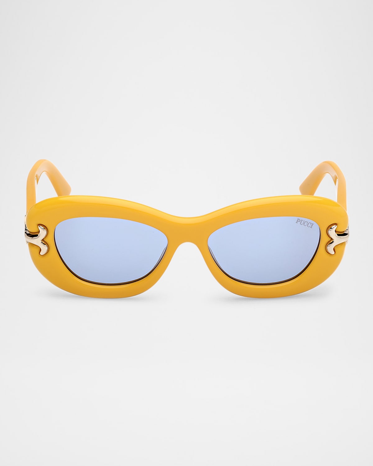 Filigree Acetate Round Sunglasses