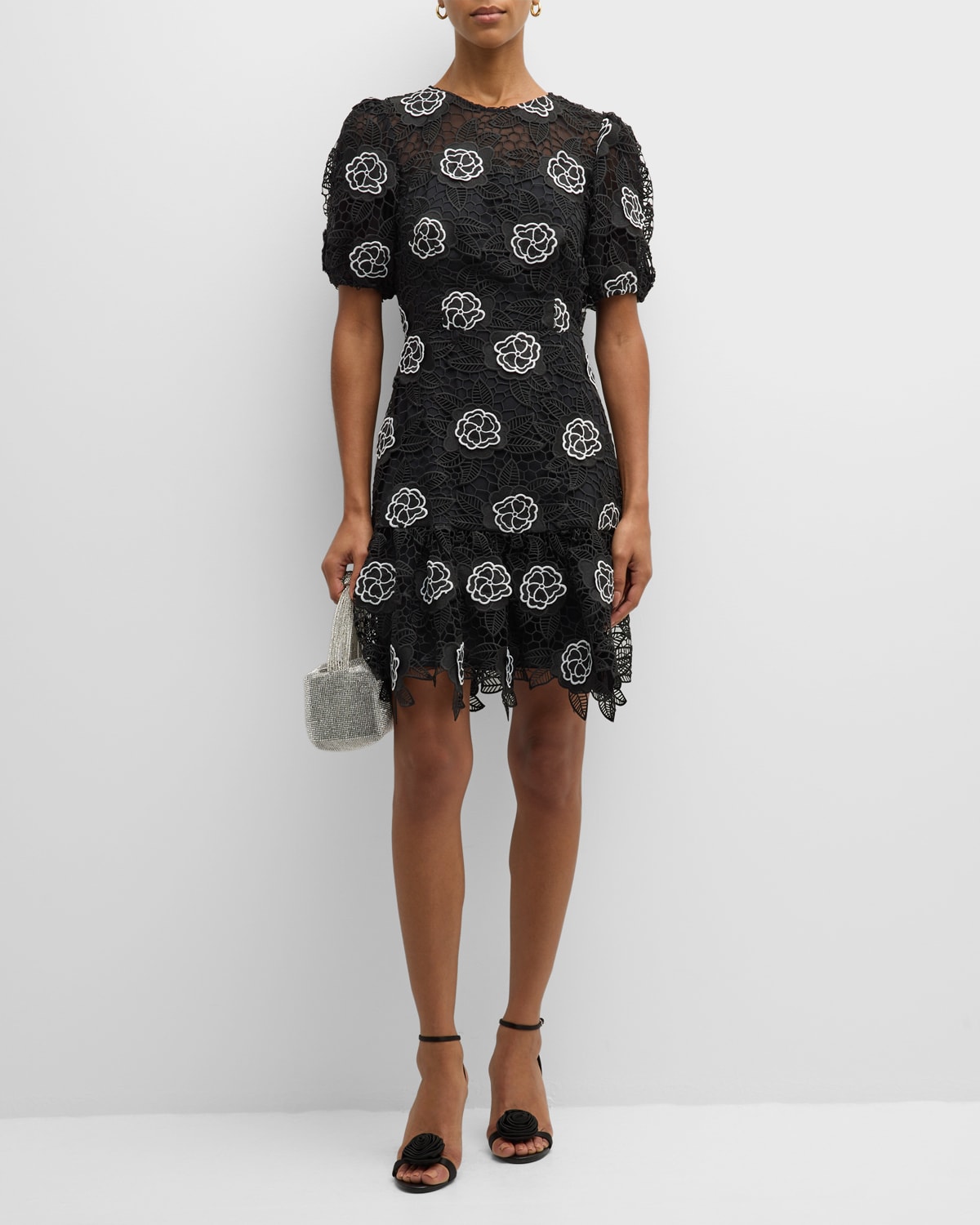 Milly black store lace dress