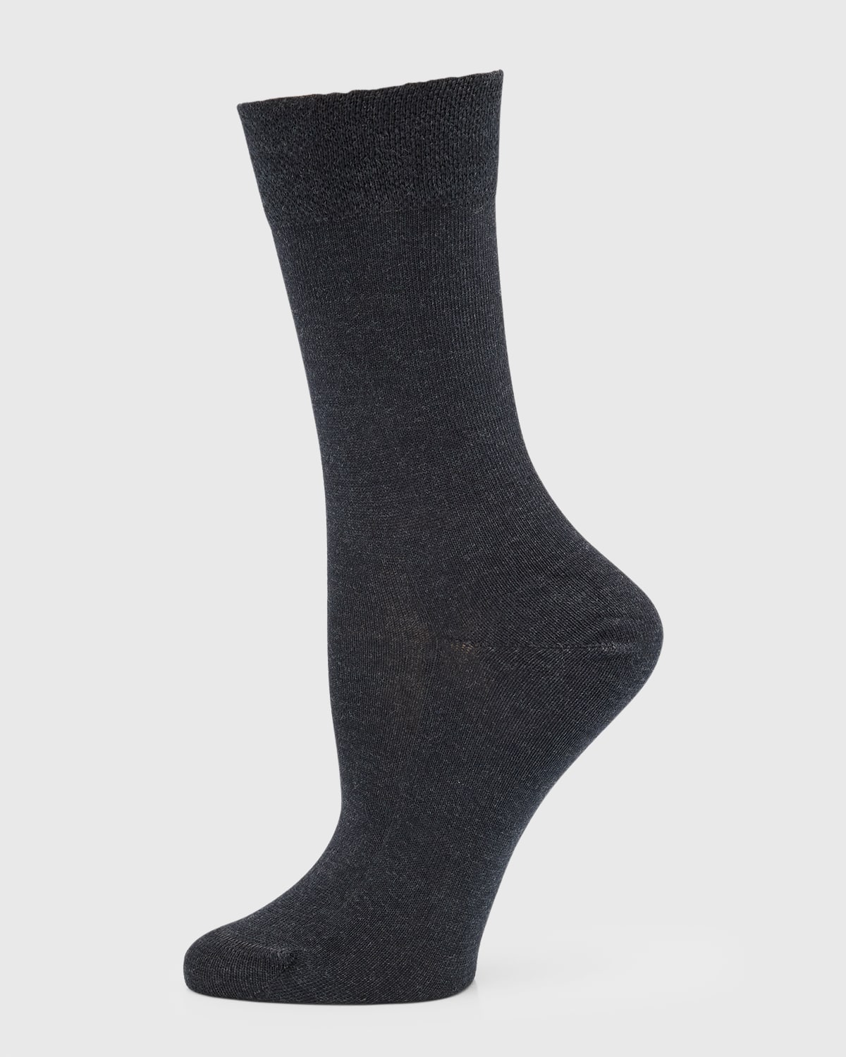 Shop Falke Sensitive London Crew Socks In Anth Mel