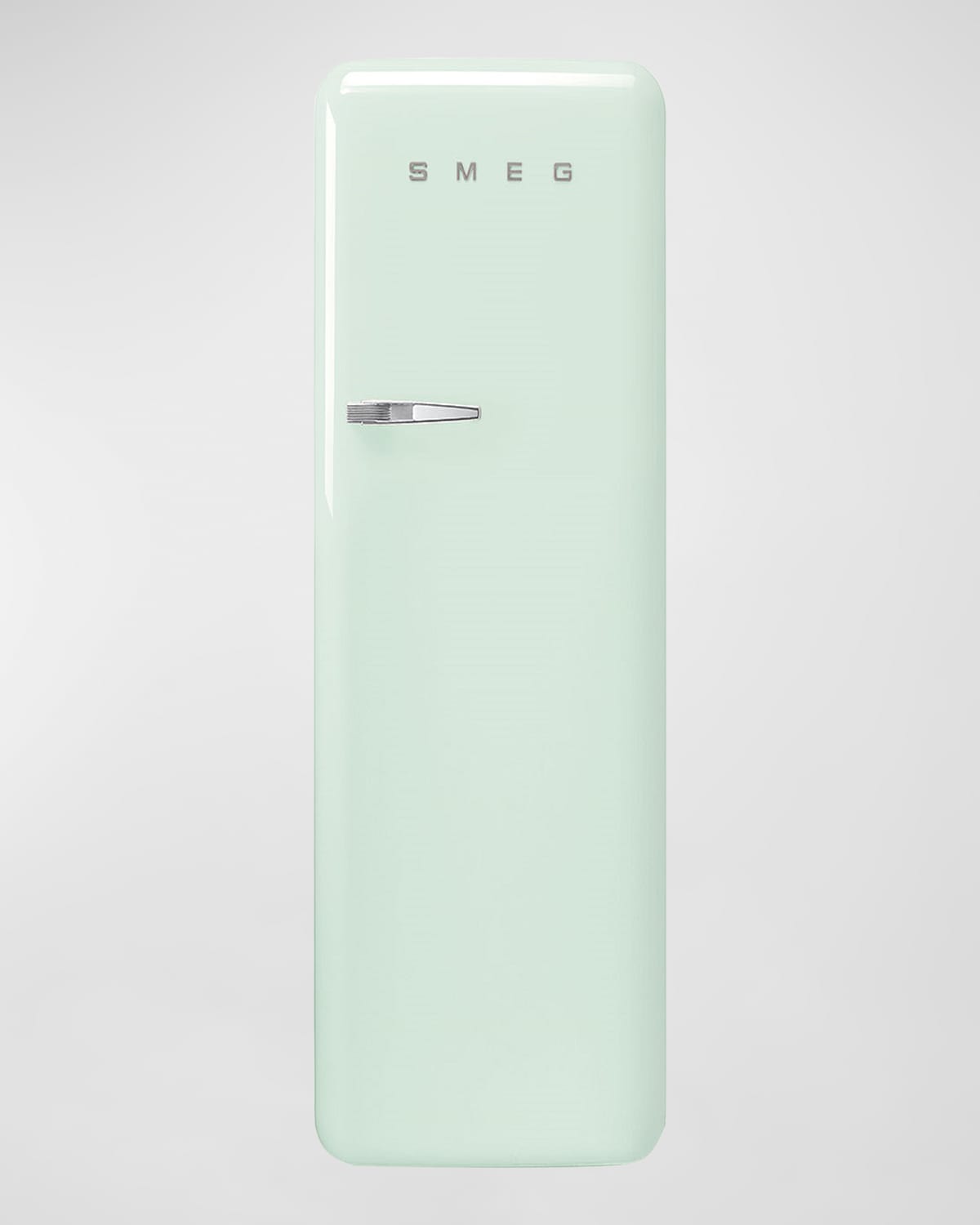 Shop Smeg Fab28 Retro-style Refrigerator With Internal Freezer, Right Hinge In Pastel Green