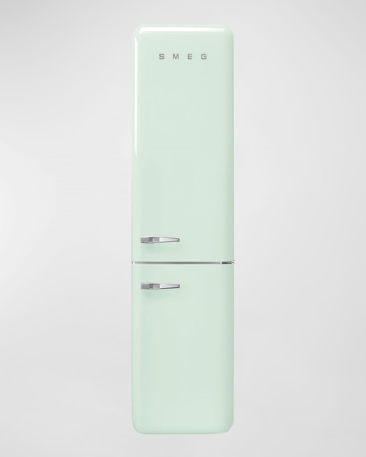 Shop Smeg Fab32 Retro-style Refrigerator With Bottom Freezer, Right Hinge In Pastel Green