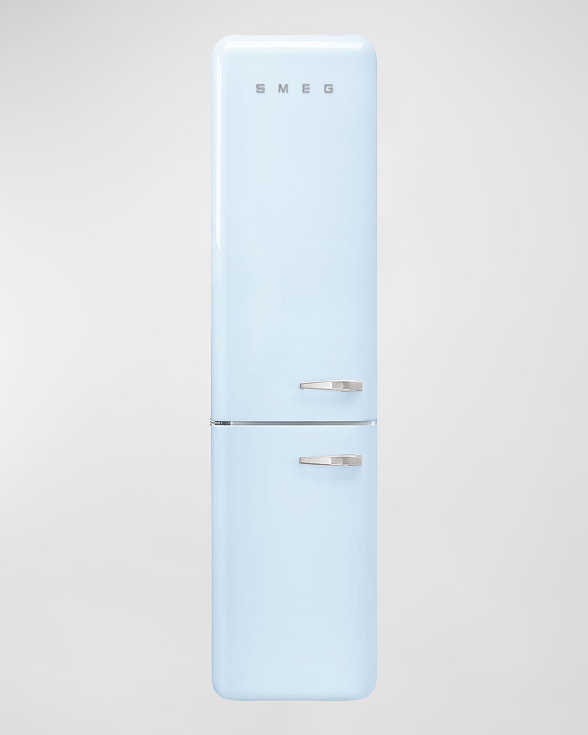 Shop Smeg Fab32 Retro-style Refrigerator With Bottom Freezer, Left Hinge In Pastel Blue