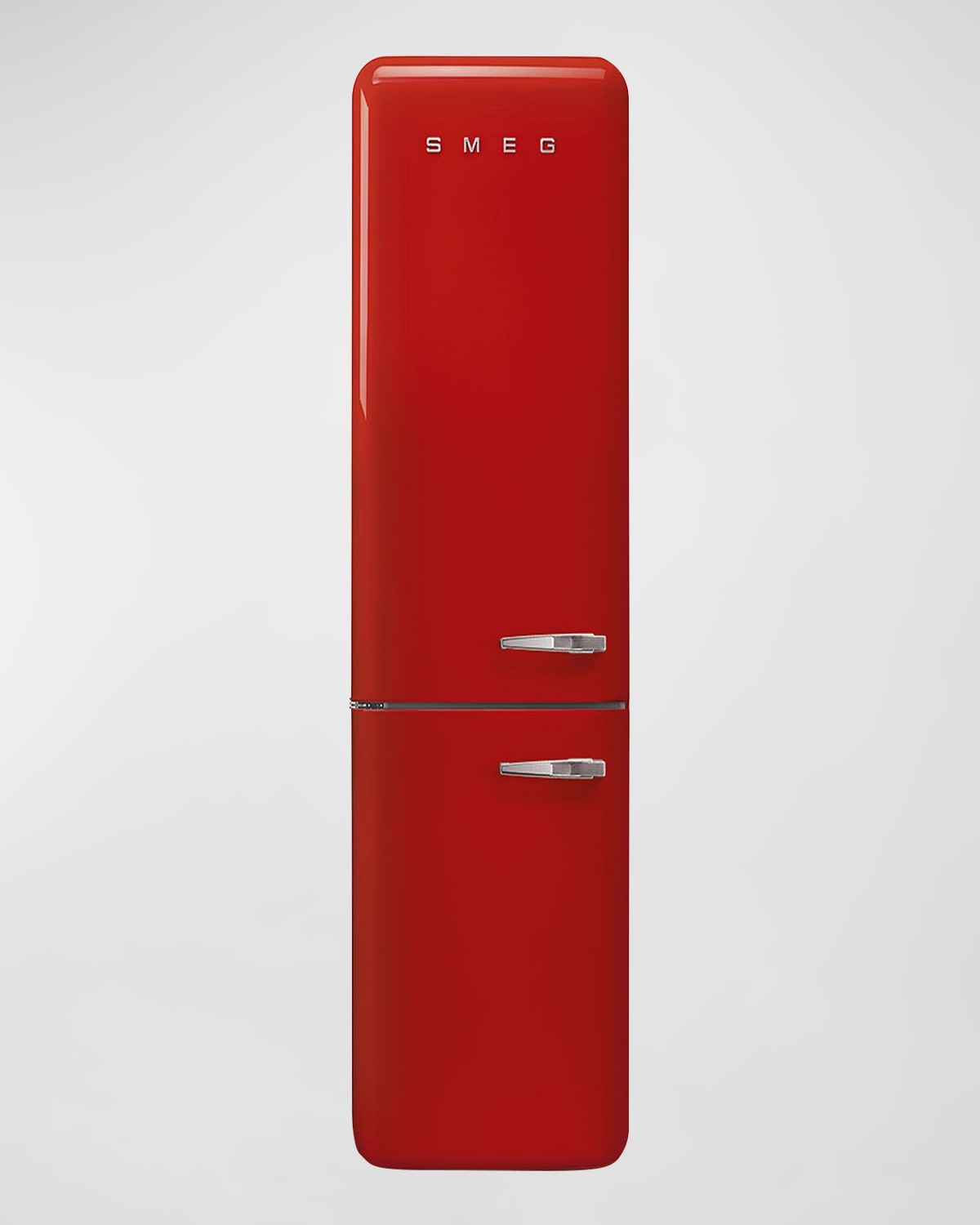 Shop Smeg Fab32 Retro-style Refrigerator With Bottom Freezer, Left Hinge In Red