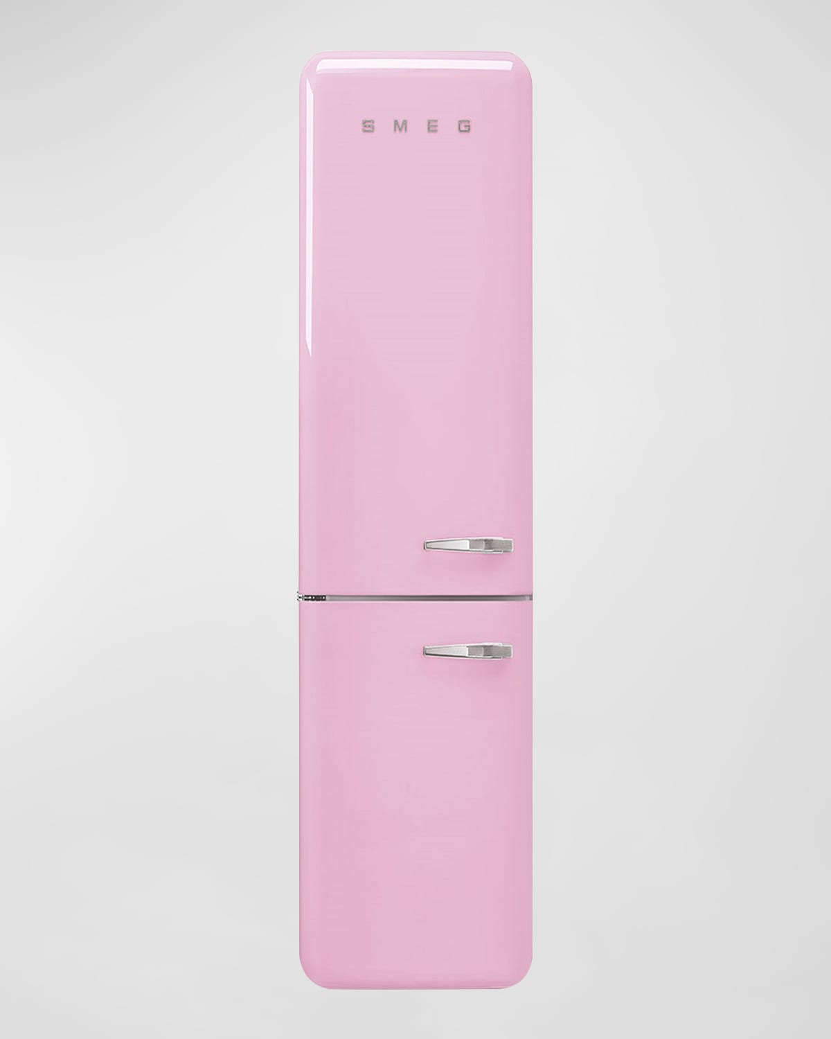 Shop Smeg Fab32 Retro-style Refrigerator With Bottom Freezer, Left Hinge In Pink