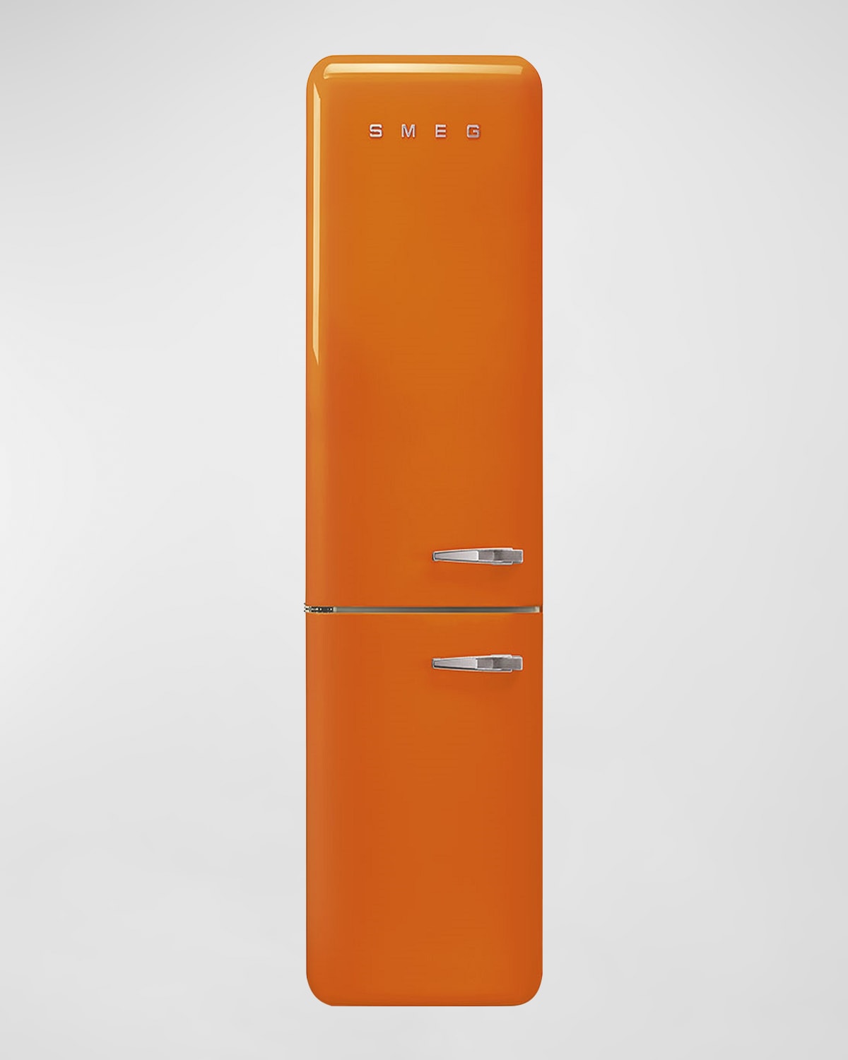 Shop Smeg Fab32 Retro-style Refrigerator With Bottom Freezer, Left Hinge In Orange