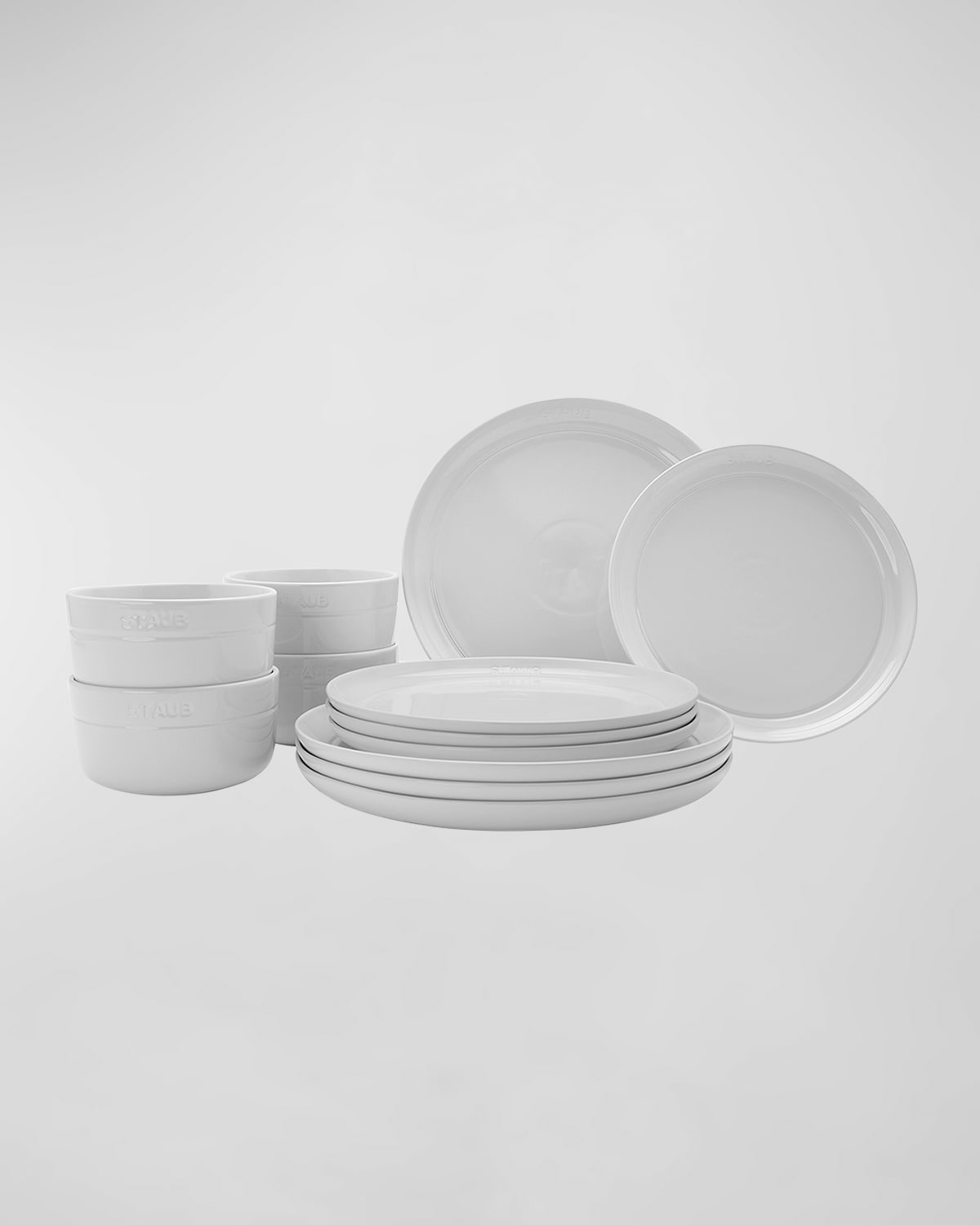 Shop Staub Ceramic 12-piece Dinnerware Set In White