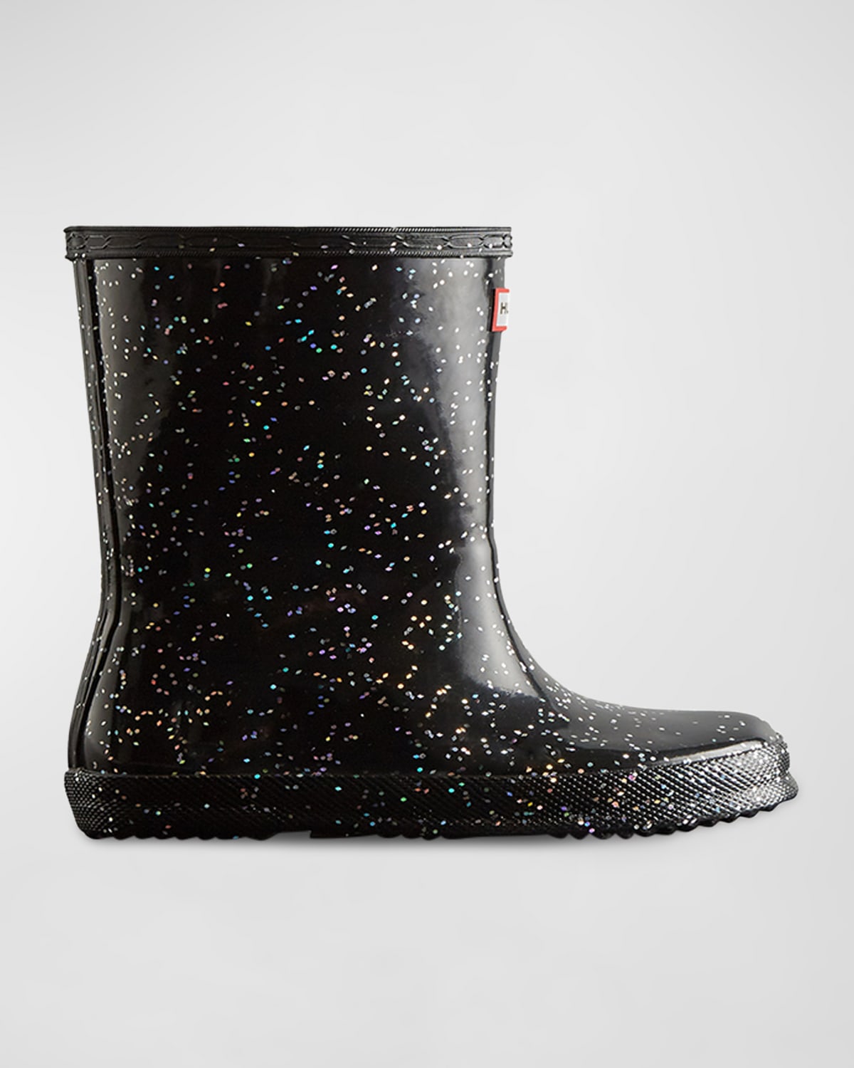 Hunter Unisex First Classic Starcloud Glitter Rain Boots - Walker, Toddler In Black Multi