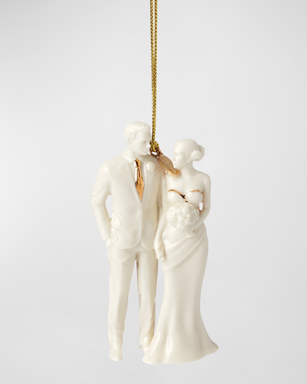 Lenox 2023 Bride And Groom Ornament In White