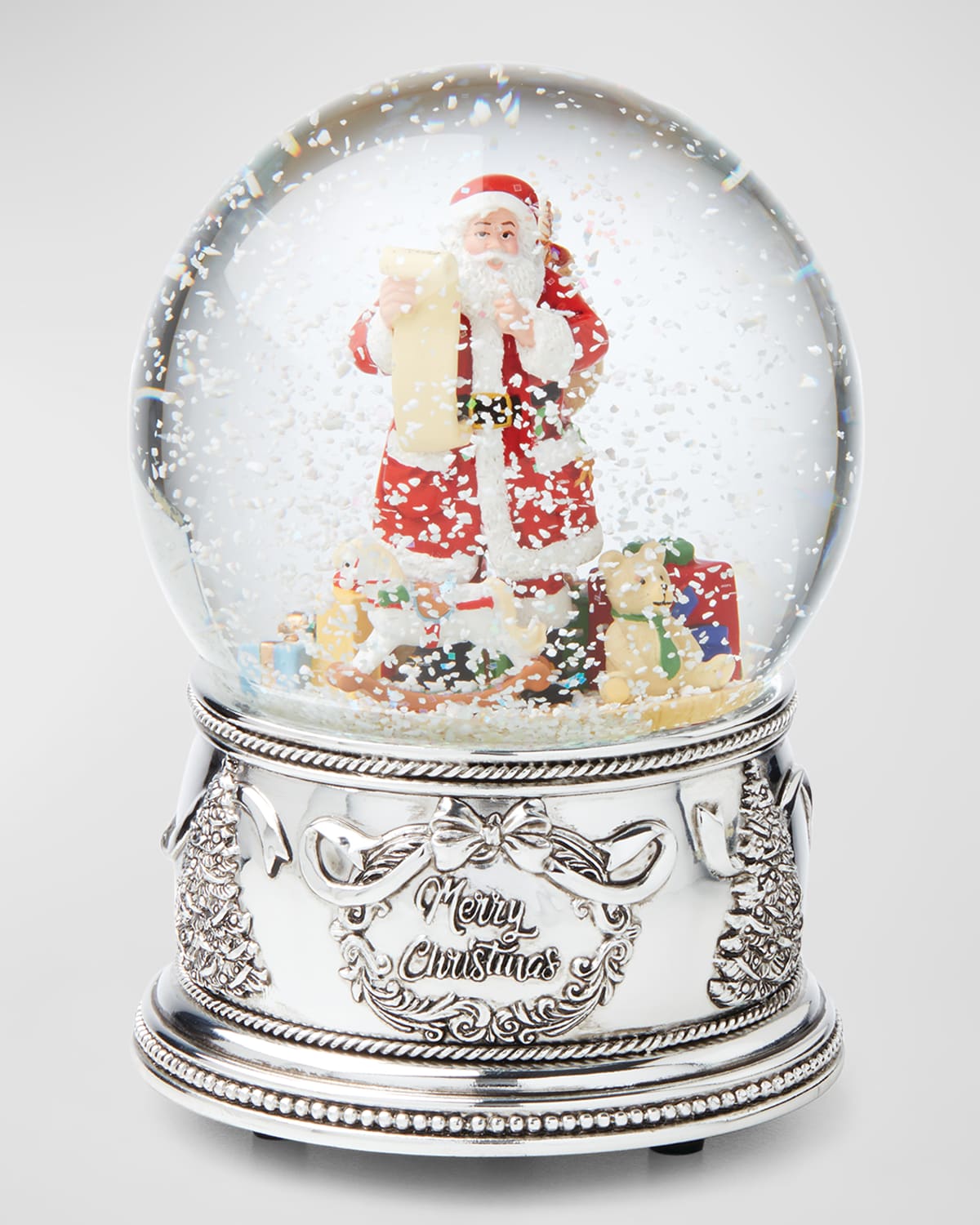 Reed & Barton Santa Jingle Bells Musical Snowglobe