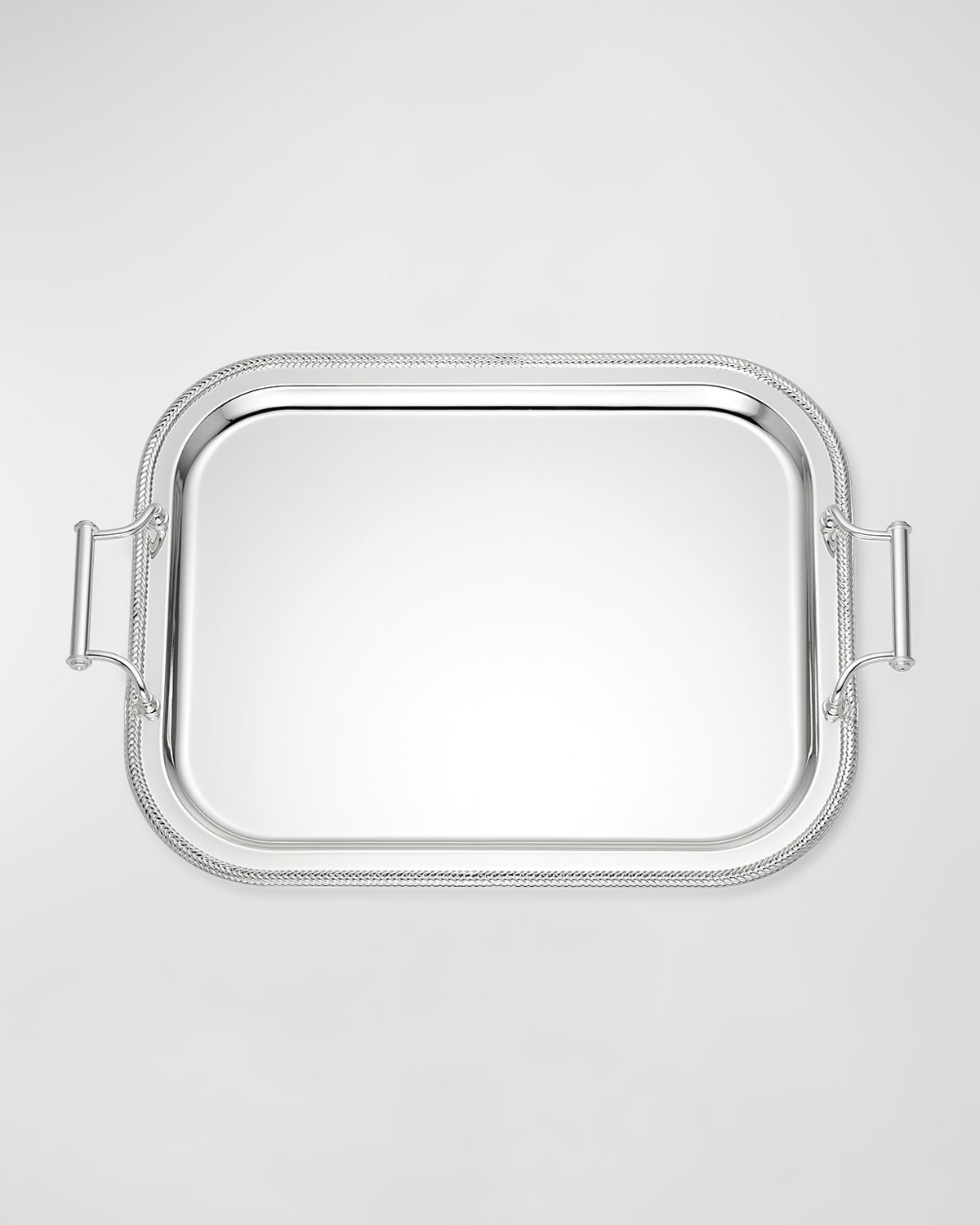 Shop Reed & Barton Silverplate Tray With Handles In Metallic