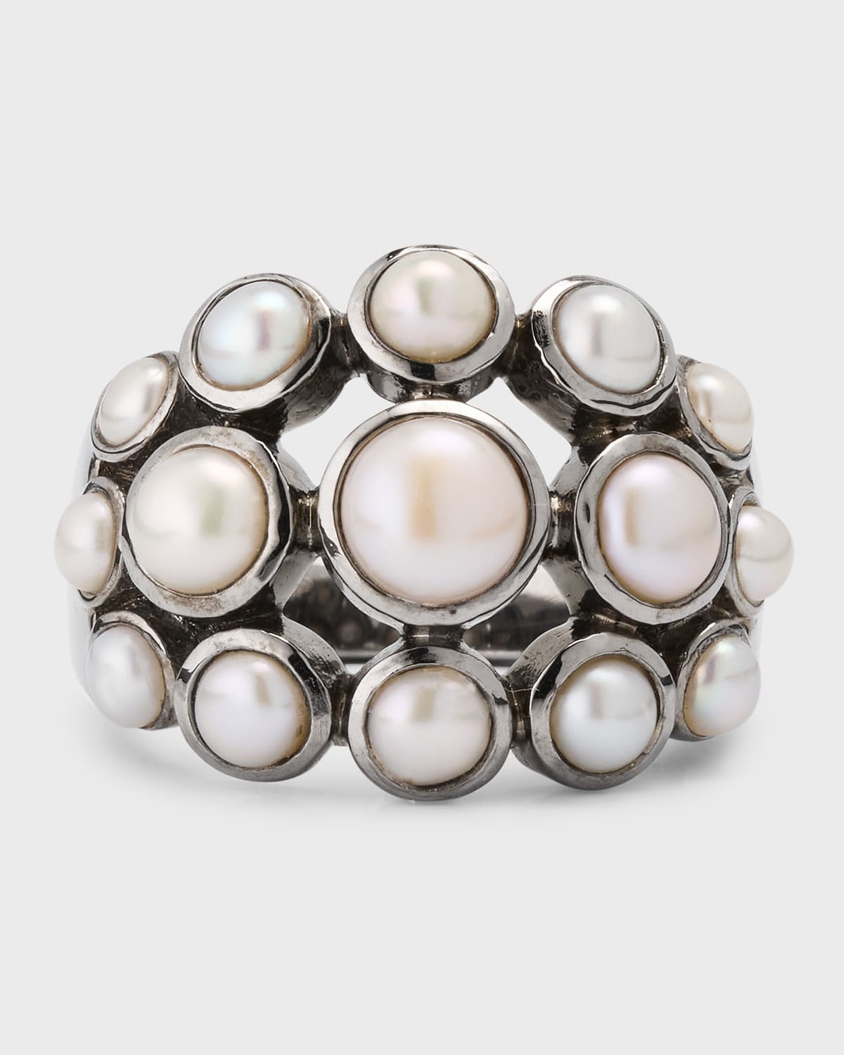 Dot Dome Ring in Pearls and Aphrodite