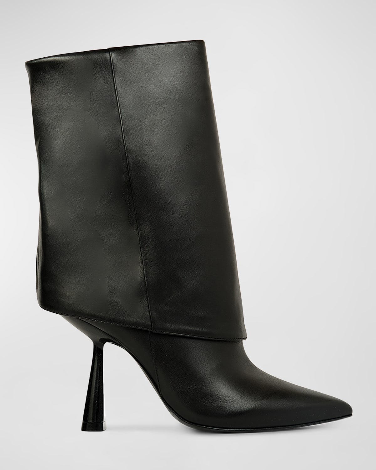 Cecille Leather Foldover Stiletto Boots