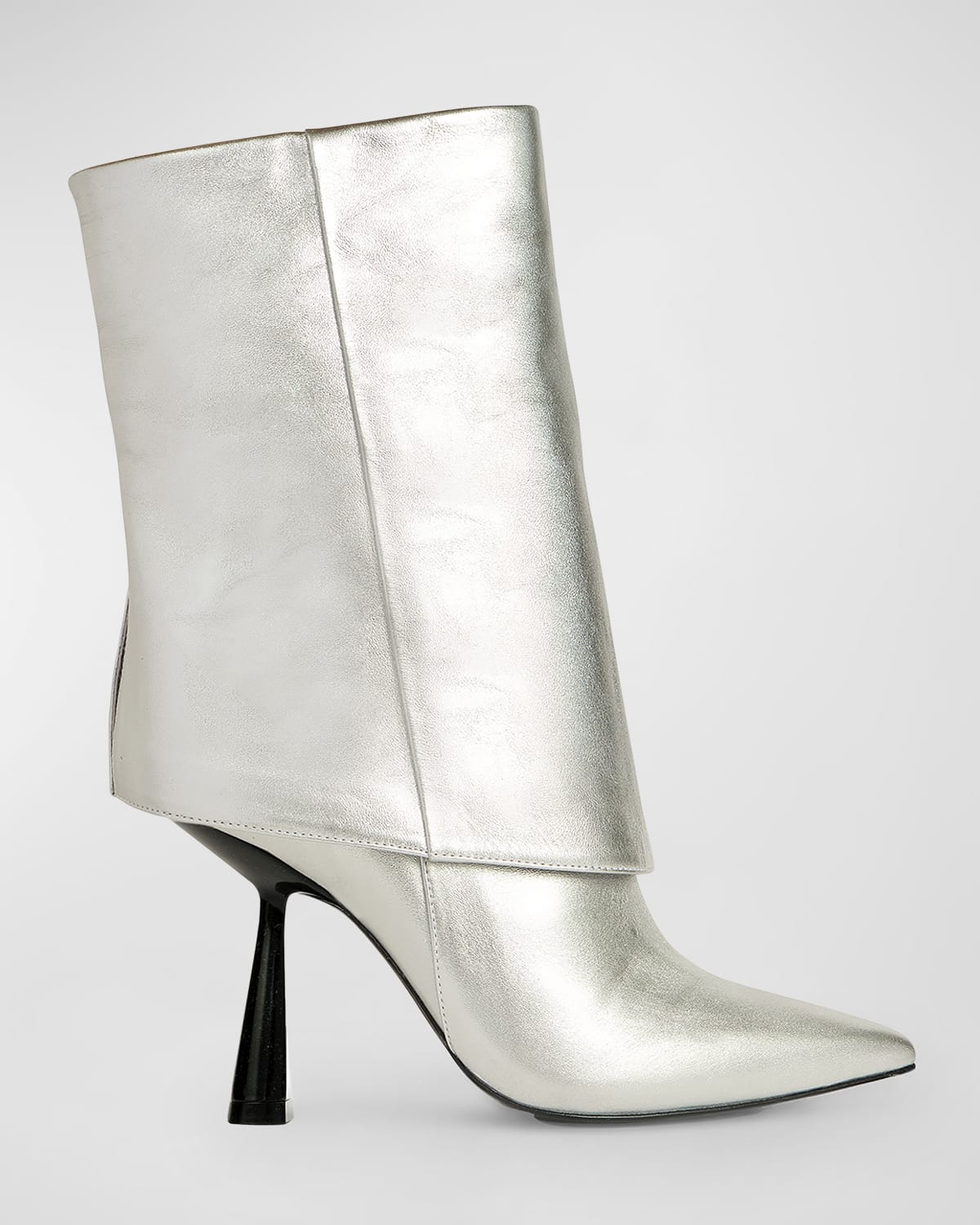 Cecille Leather Foldover Stiletto Boots