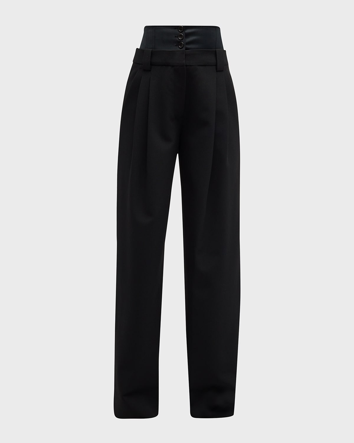 A.L.C BRADY WIDE-LEG DOUBLE-WAIST PANTS