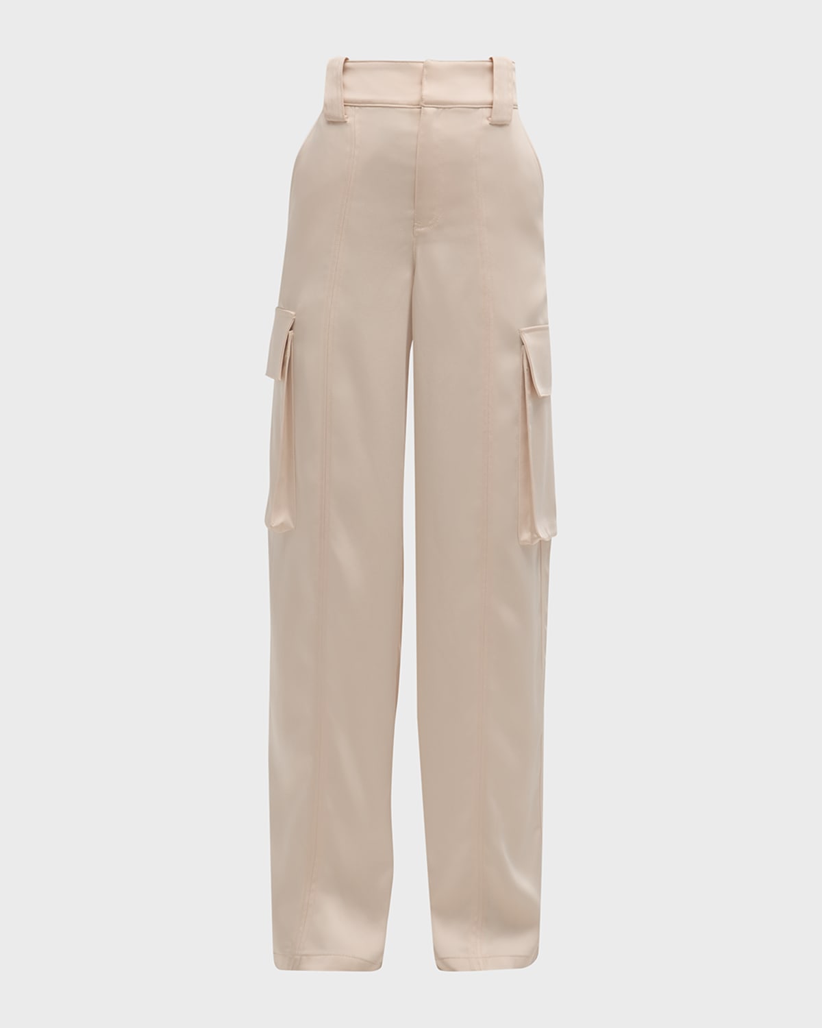 A.l.c Bryan Satin Cargo Pants In Light Buff