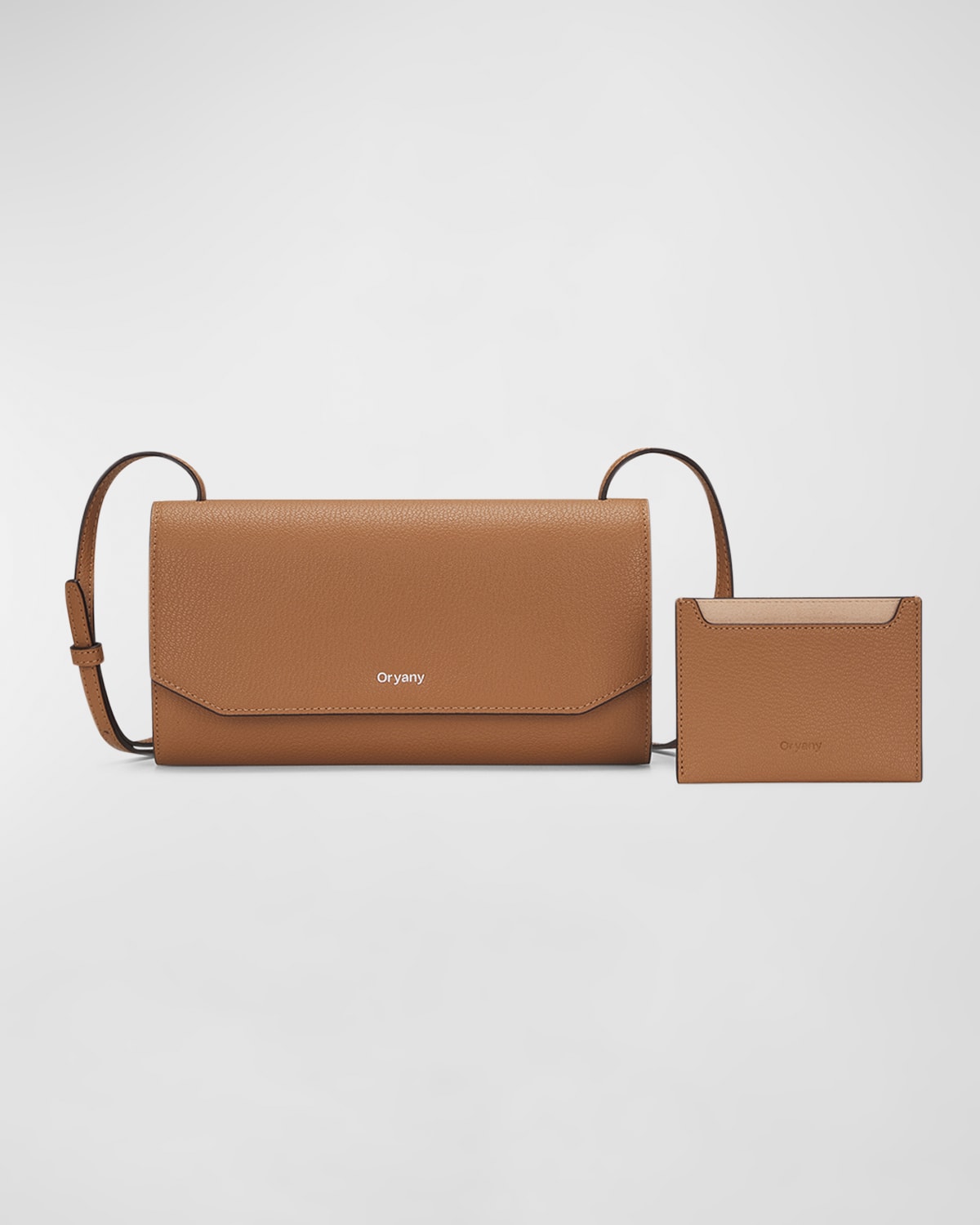 Oryany The Mandy Flap Leather Crossbody Bag In Sand Brown