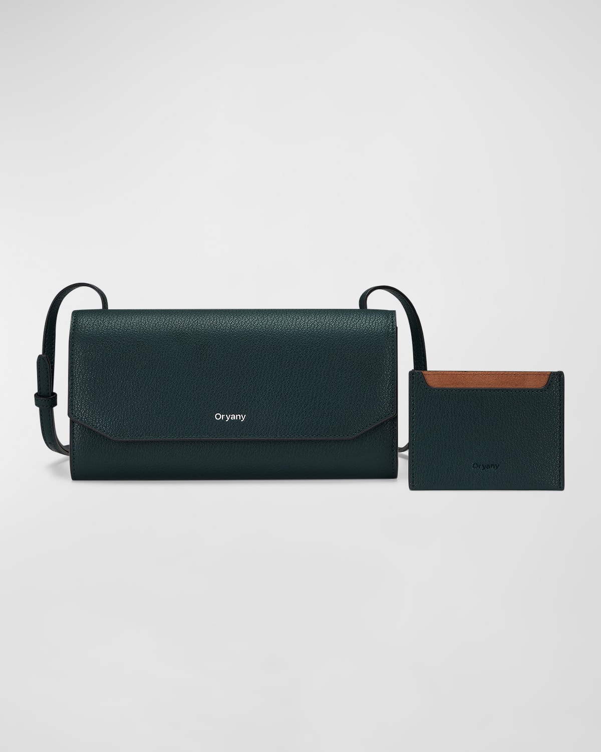 Oryany The Mandy Flap Leather Crossbody Bag In Deep Green