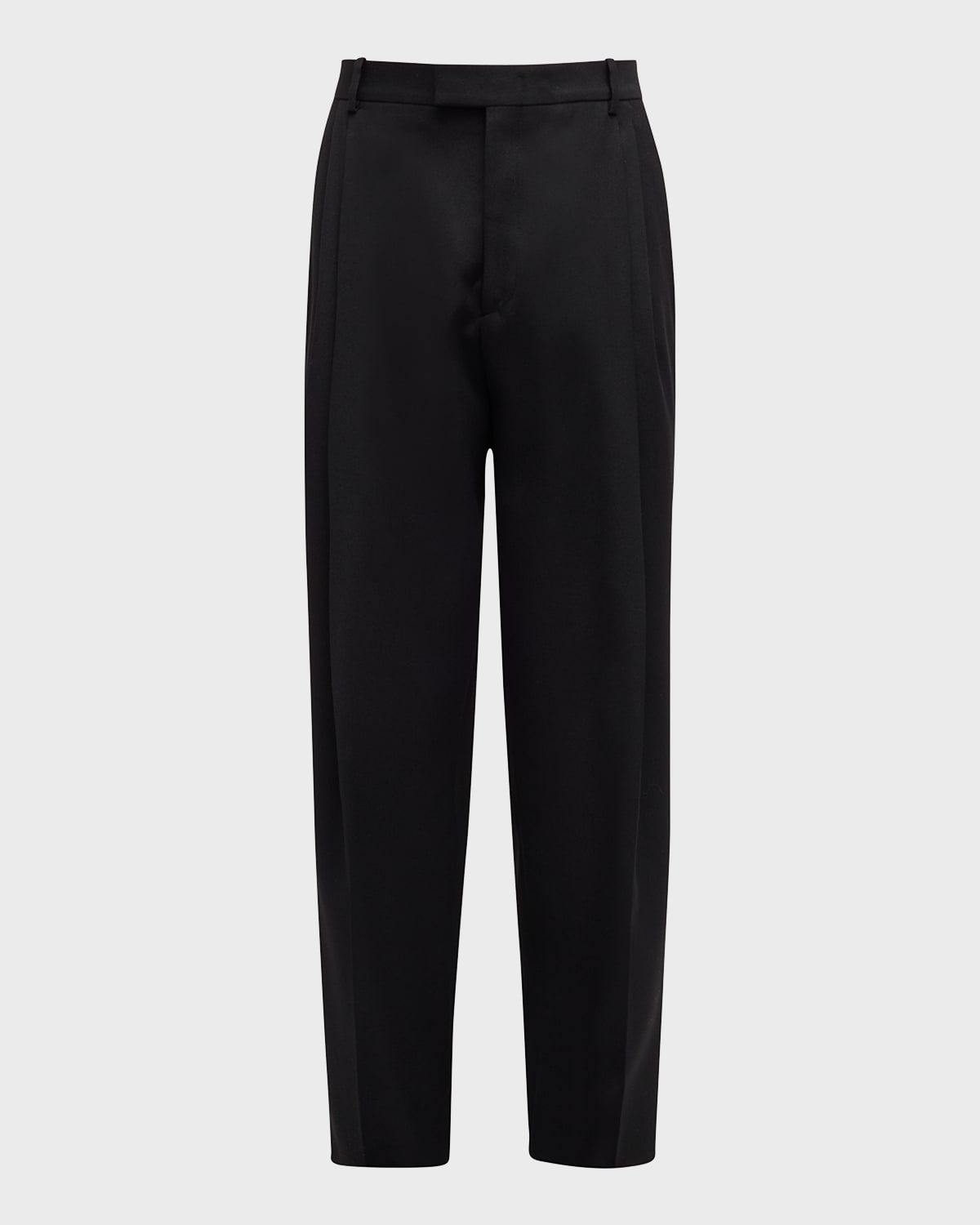 Shop Off-white Men's Pleated Tuxedo Pants In Black