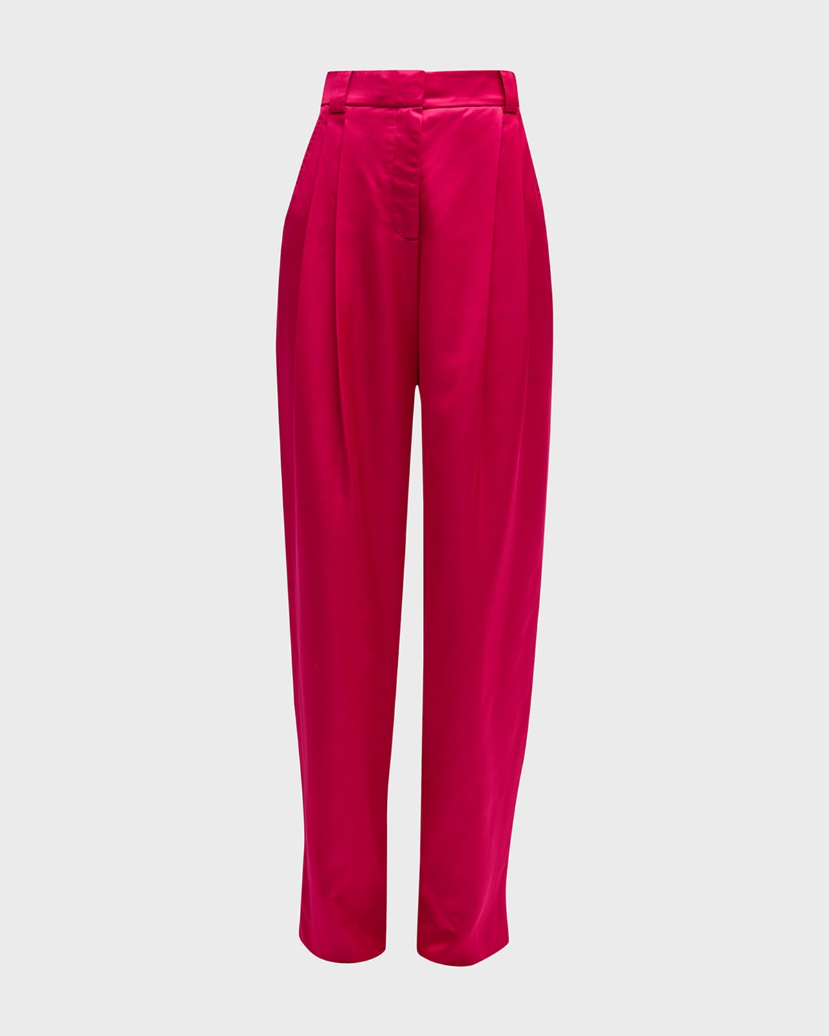A.l.c Fynn Pleated Satin Pants In Disco Pink