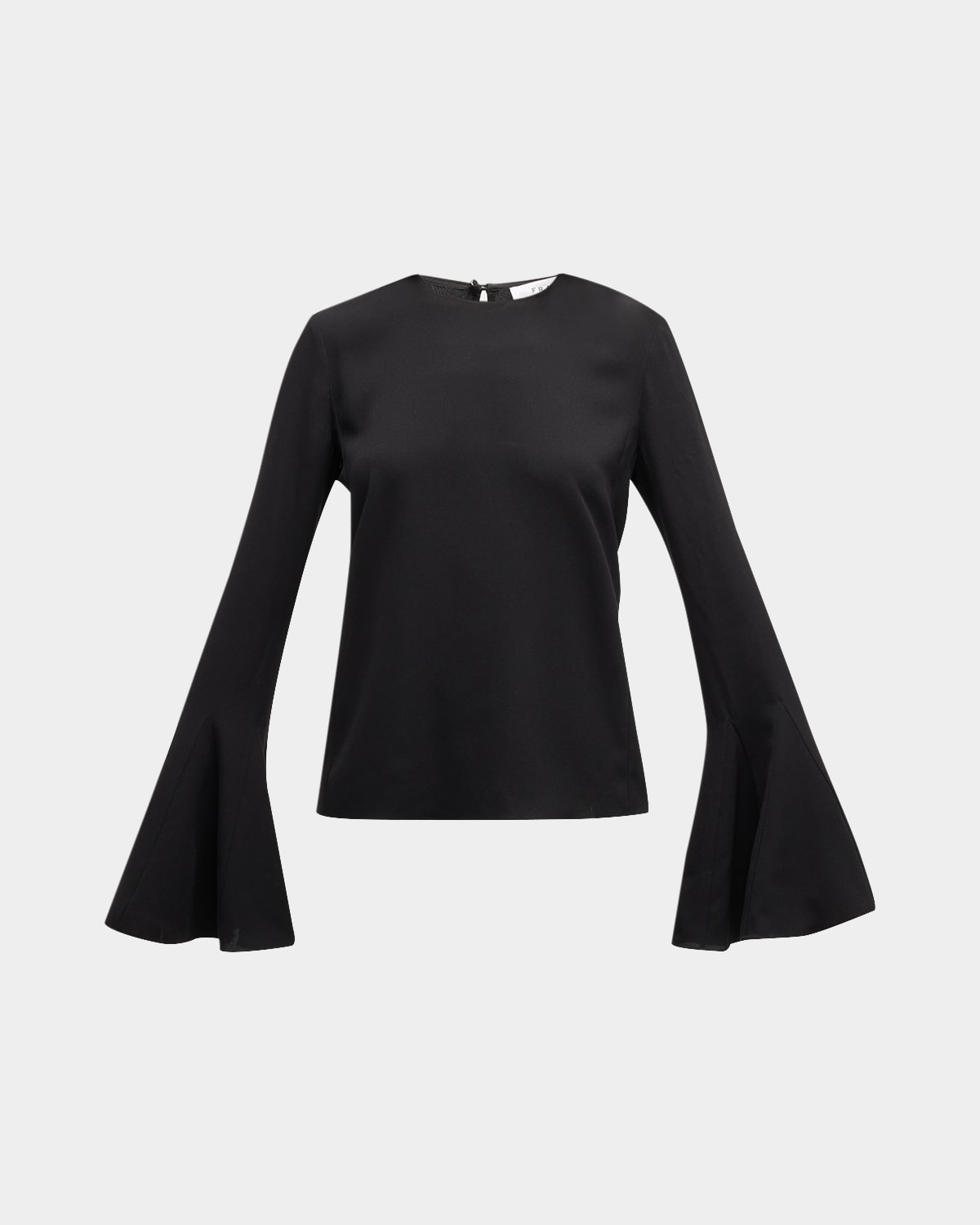 Frame Flared-sleeve Blouse In Black