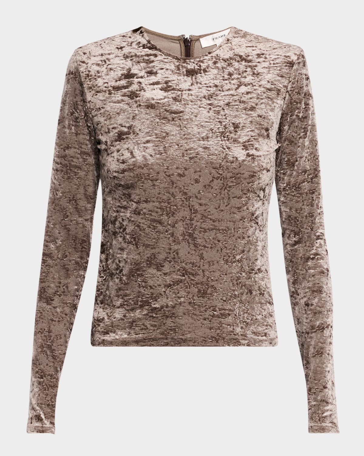 Frame Crushed Velvet Top In Dusk