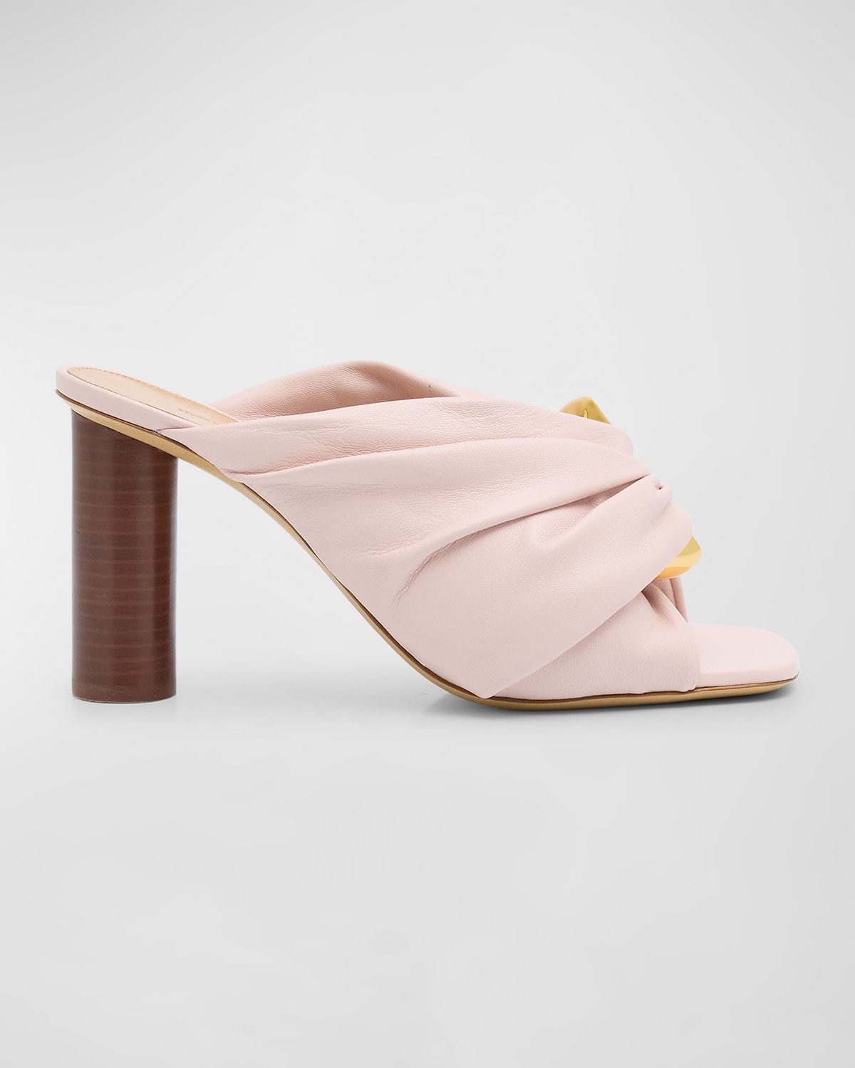 Jw Anderson Women's Square Toe Twist Strap High Heel Sandals In Pink