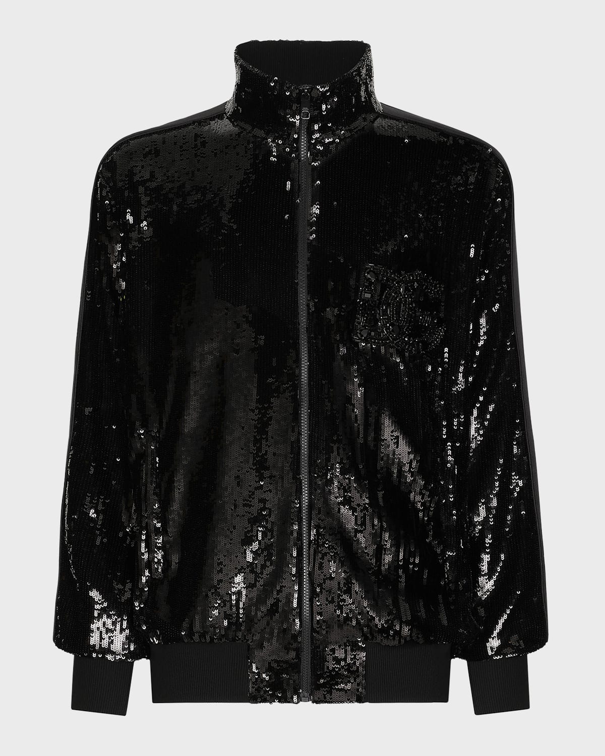 DOLCE & GABBANA MEN'S SEQUIN TRACK JACKET