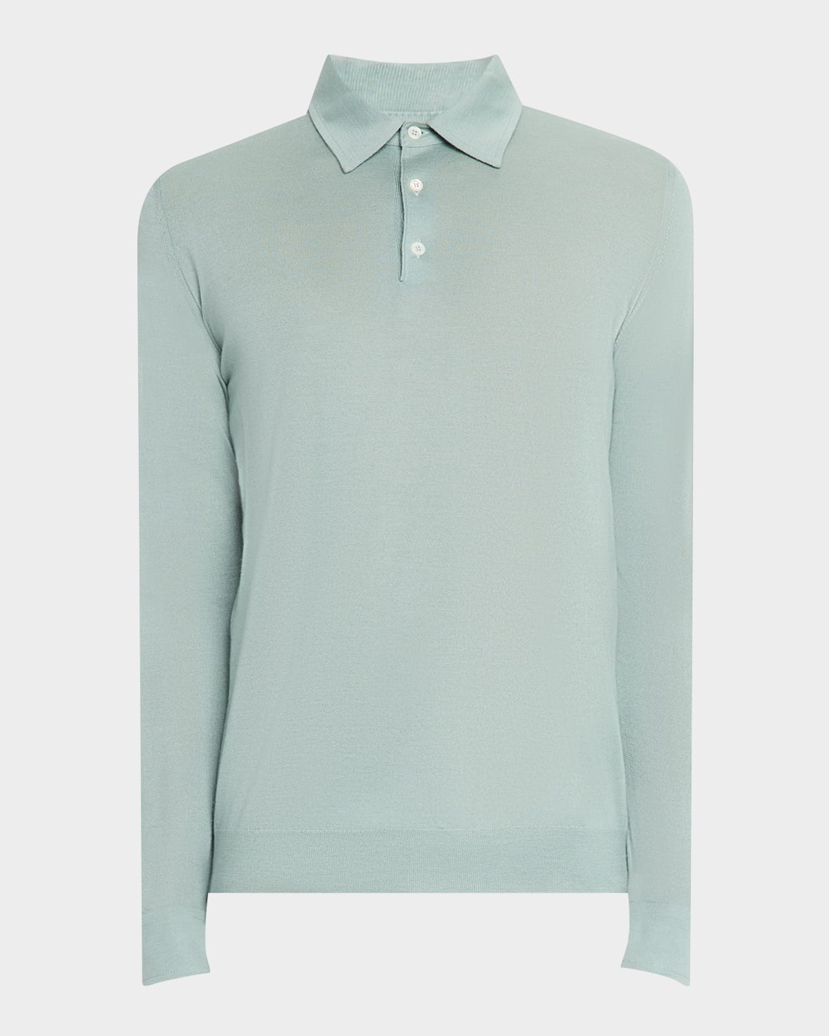 Men's Cashmere-Silk Polo Sweater