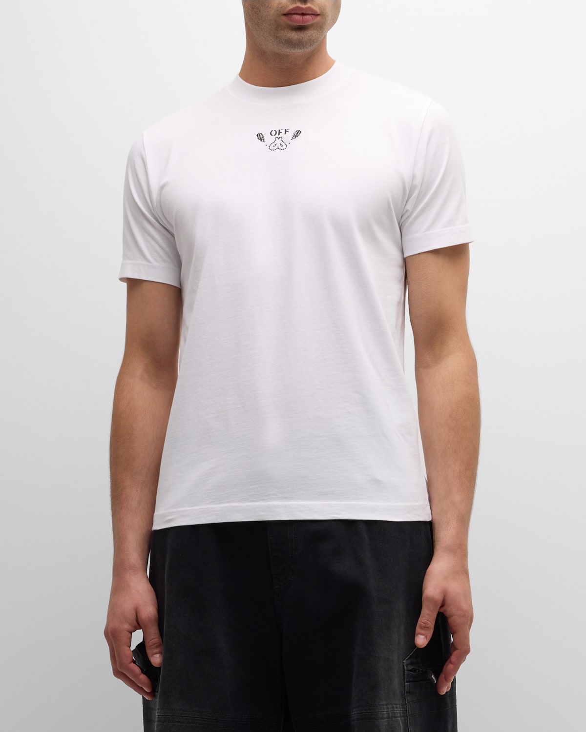 Shop Off-white Men's Bandana Arrow T-shirt In White Black