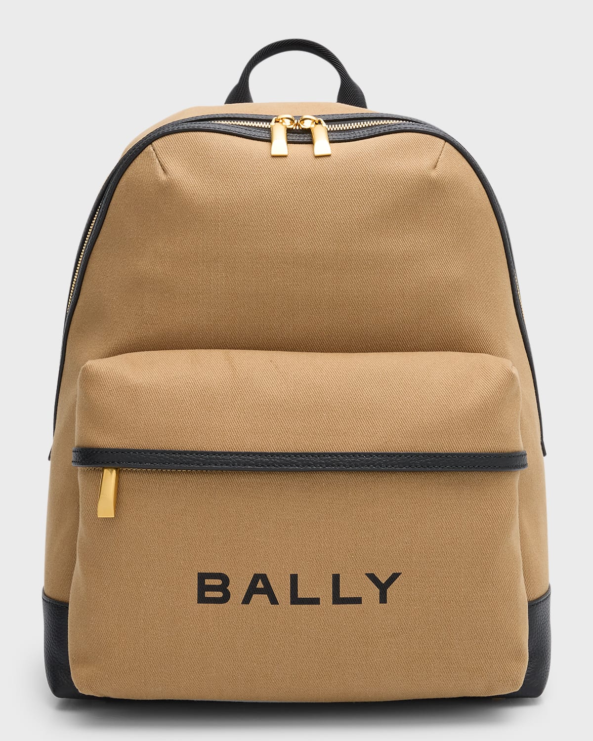 Shop Bally Men's Treck Fabric And Leather Backpack In Sand Black Oro