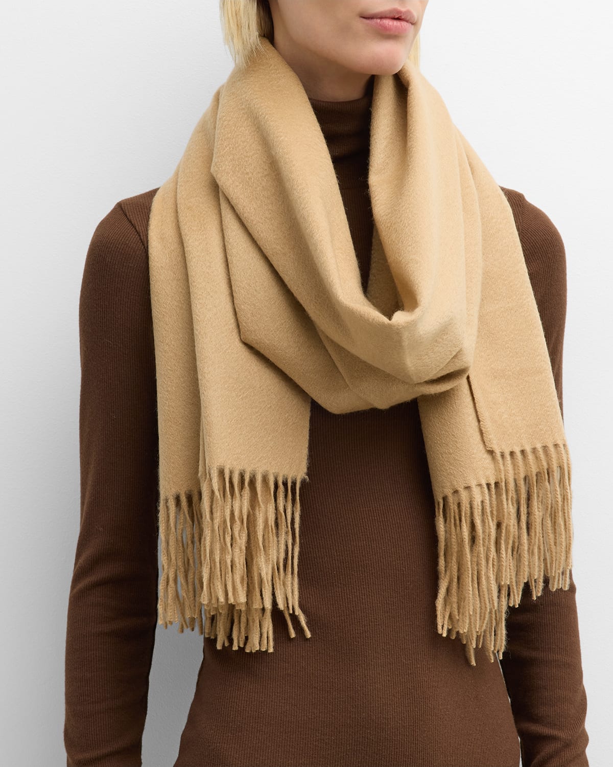 Fringed Cashmere Evening Wrap